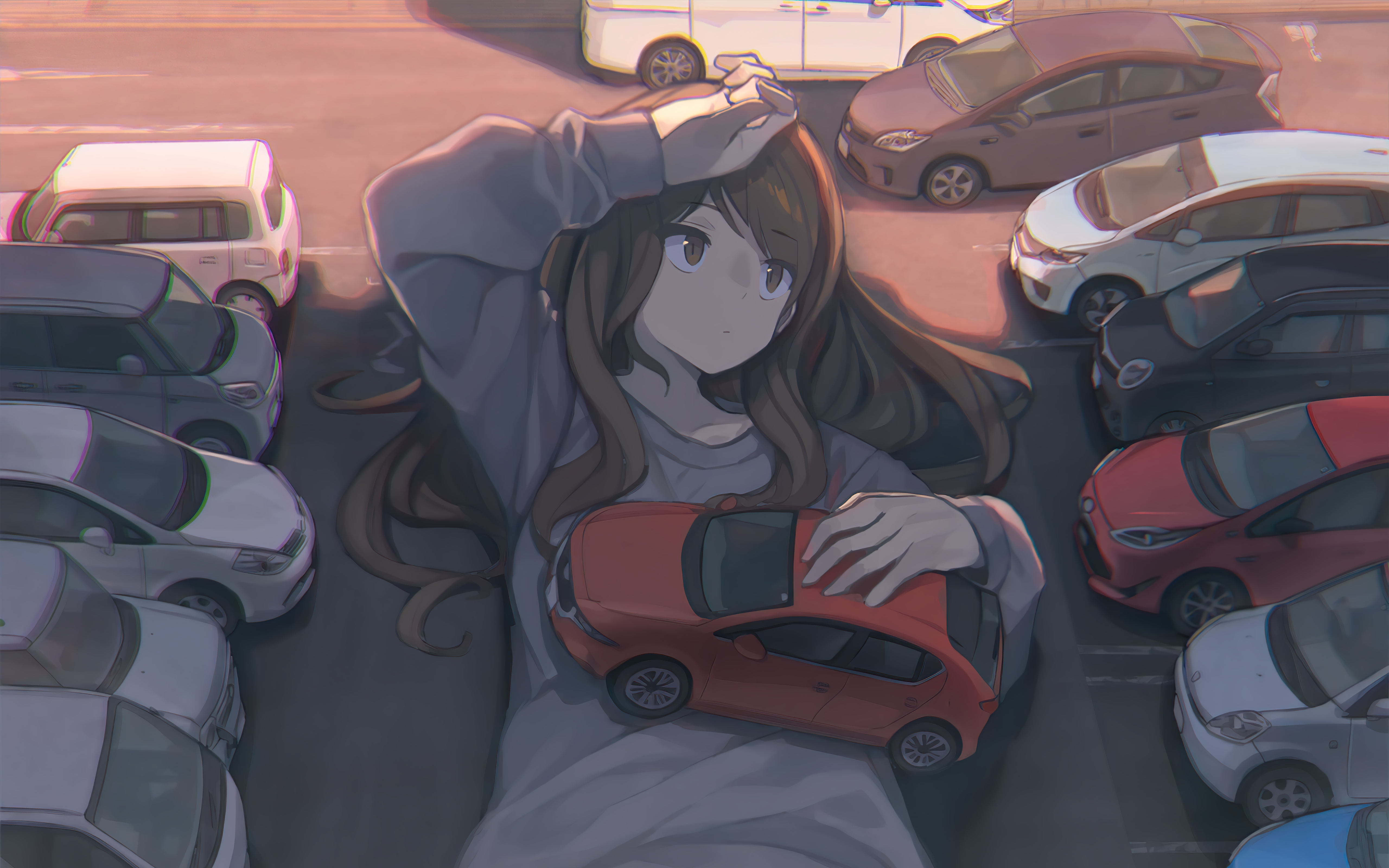 Free download Brunette Long Hair Anime Girl Brown Eyes 4K Wallpaper, Wallpaper(s) website provided.