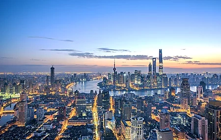 Free download Oriental Pearl TV Tower City Night View Lights 4K Wallpaper, Wallpaper(s) website provided.