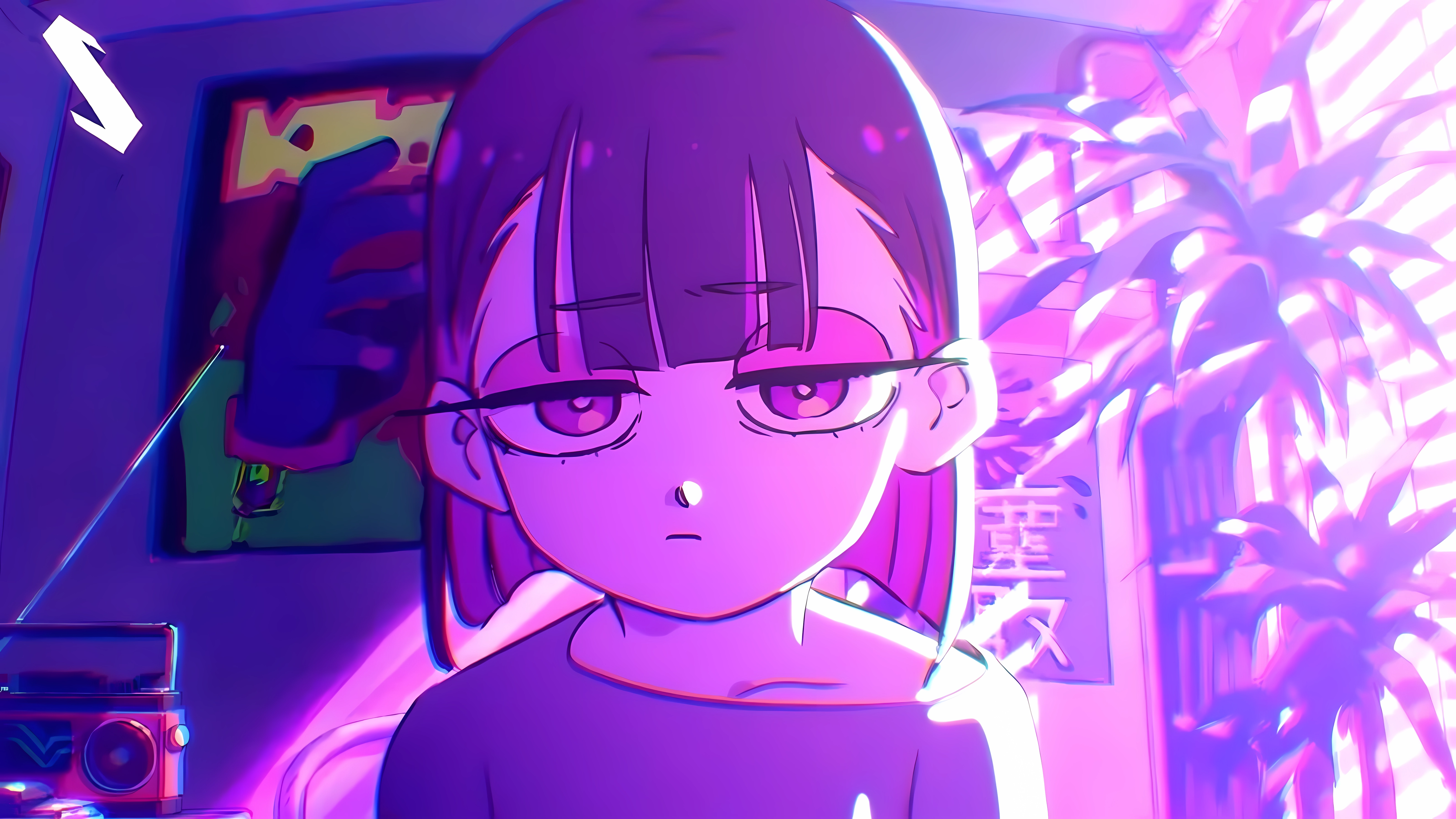 Free download Musician Short Hair Anime Girl 4K Wallpaper, Wallpaper(s) website provided.