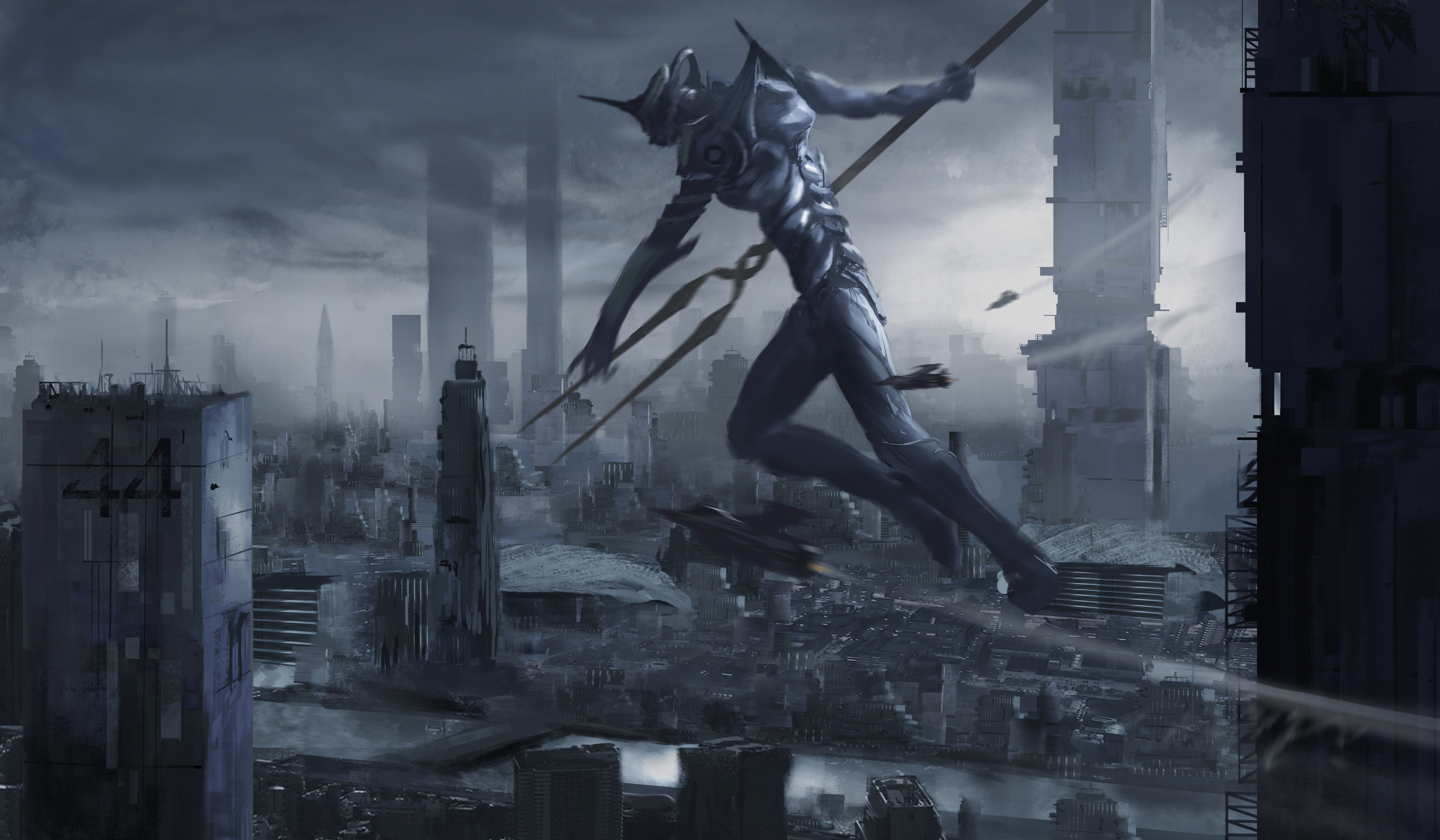 Free download Neon Neon Evangelion Legion Spear Mecha 4K wallpaper, Wallpaper(s) website provided.