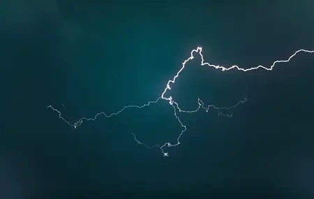 Free download Lightning Storm Nature Blue Minimalism 4K Wallpaper, Wallpaper & 7wallpaper