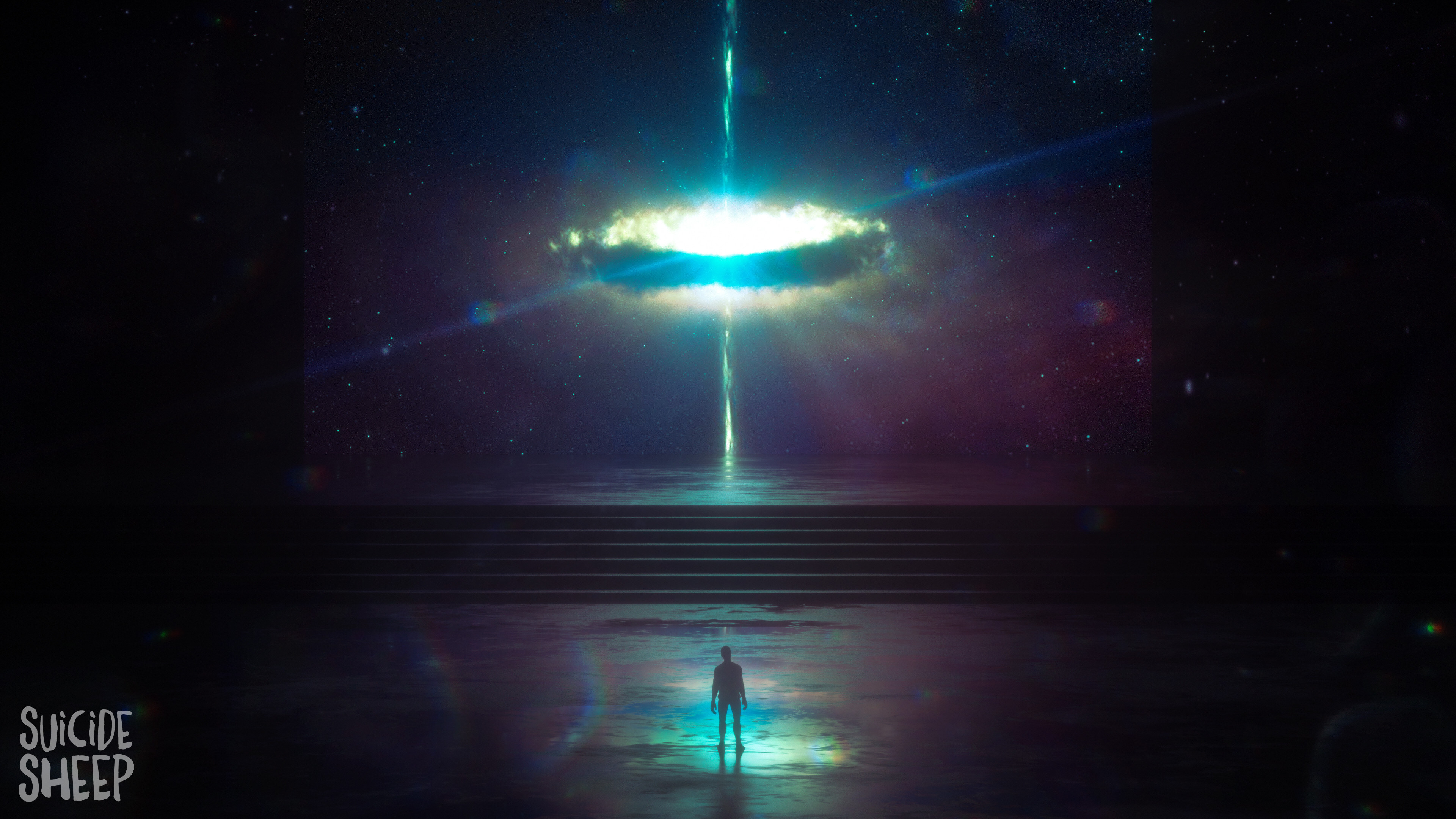 Free download AI Art Space Sheep Stars Center 4K Wallpaper, Wallpaper(s) website provided.