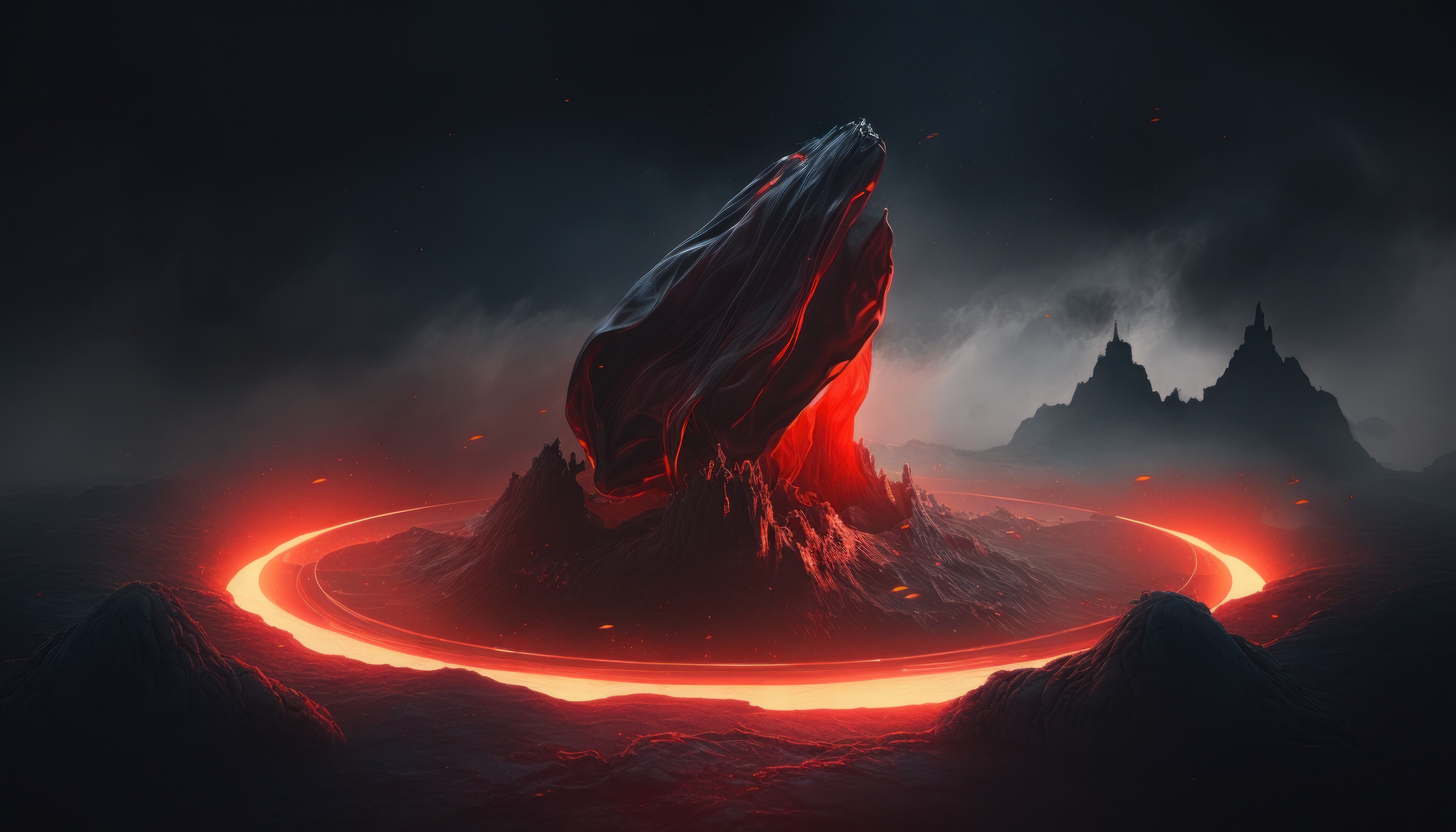 Free download Art Rock Lava Dark 4K Wallpaper, Wallpaper(s) website provided.