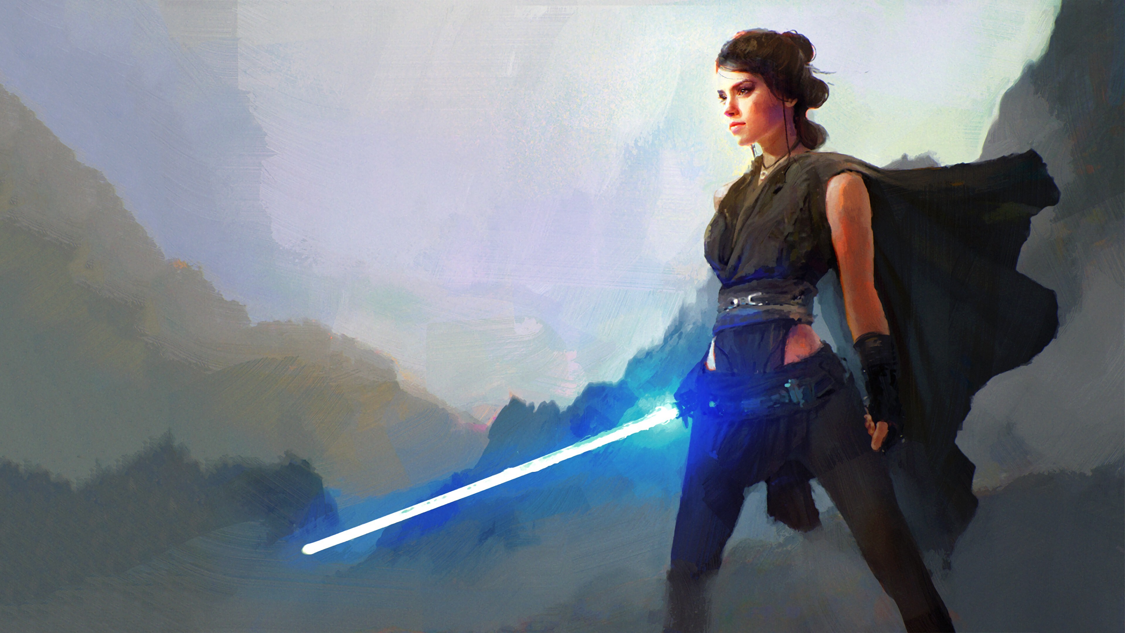Free download Star Wars The Last Jedi Movie Lightsaber 4K Wallpaper, Wallpaper(s) website provided.