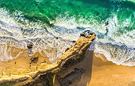 Free download nature coast beach rock wave sand water 4K wallpaper, Wallpaper & 7wallpaper