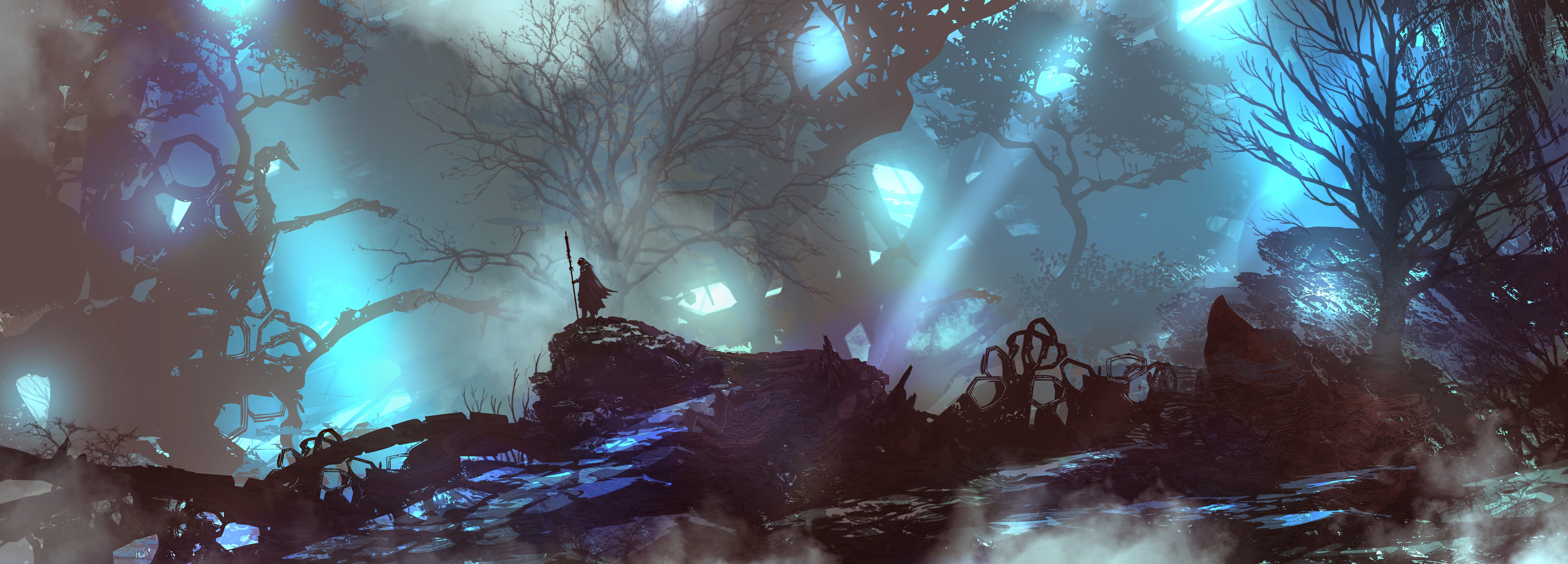 Free download Warrior Lonely Fantasy AI Art Evil 4K Wallpaper, Wallpaper(s) website provided.
