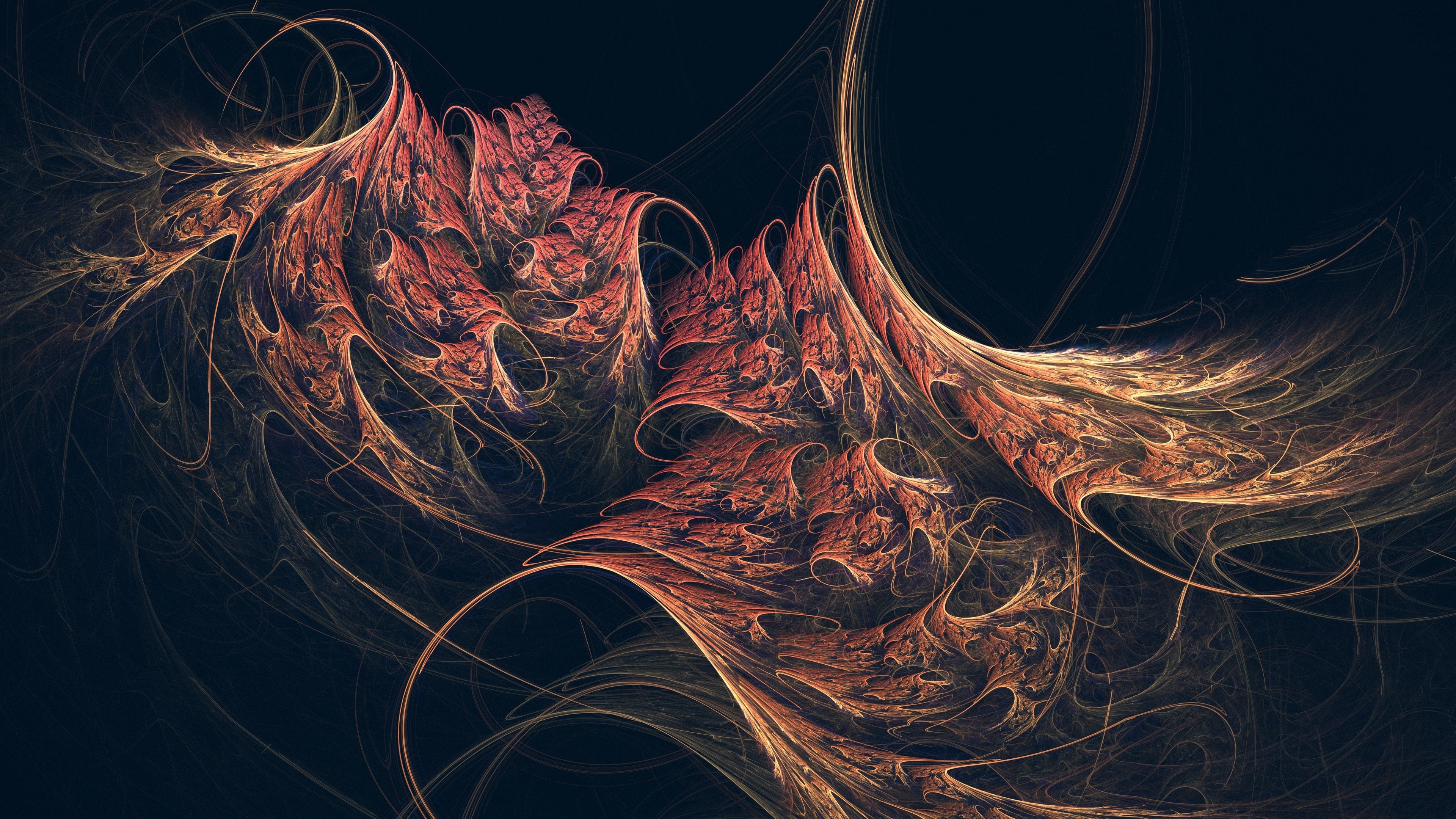 Free download Abstract Fractal AI Art Art Dark Background 4K Wallpaper, Wallpaper(s) website provided.