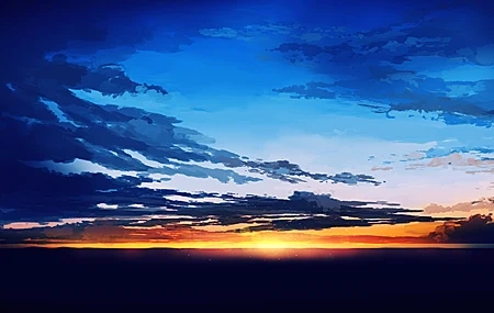 Free download Elegant Pictures AI Art Sunset Cloud Digital Painting Sky Sun 4K Wallpaper, Wallpaper & 7wallpaper