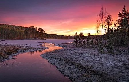 Free download Nature Outdoor Cold Ice Sky Sunset Winter 4K Wallpaper, Wallpaper & 7wallpaper