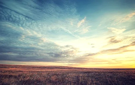 Free download Landscape Nature Field Autumn Sunset Dusk Sky Sunshine 4K Wallpaper, Wallpaper & 7wallpaper