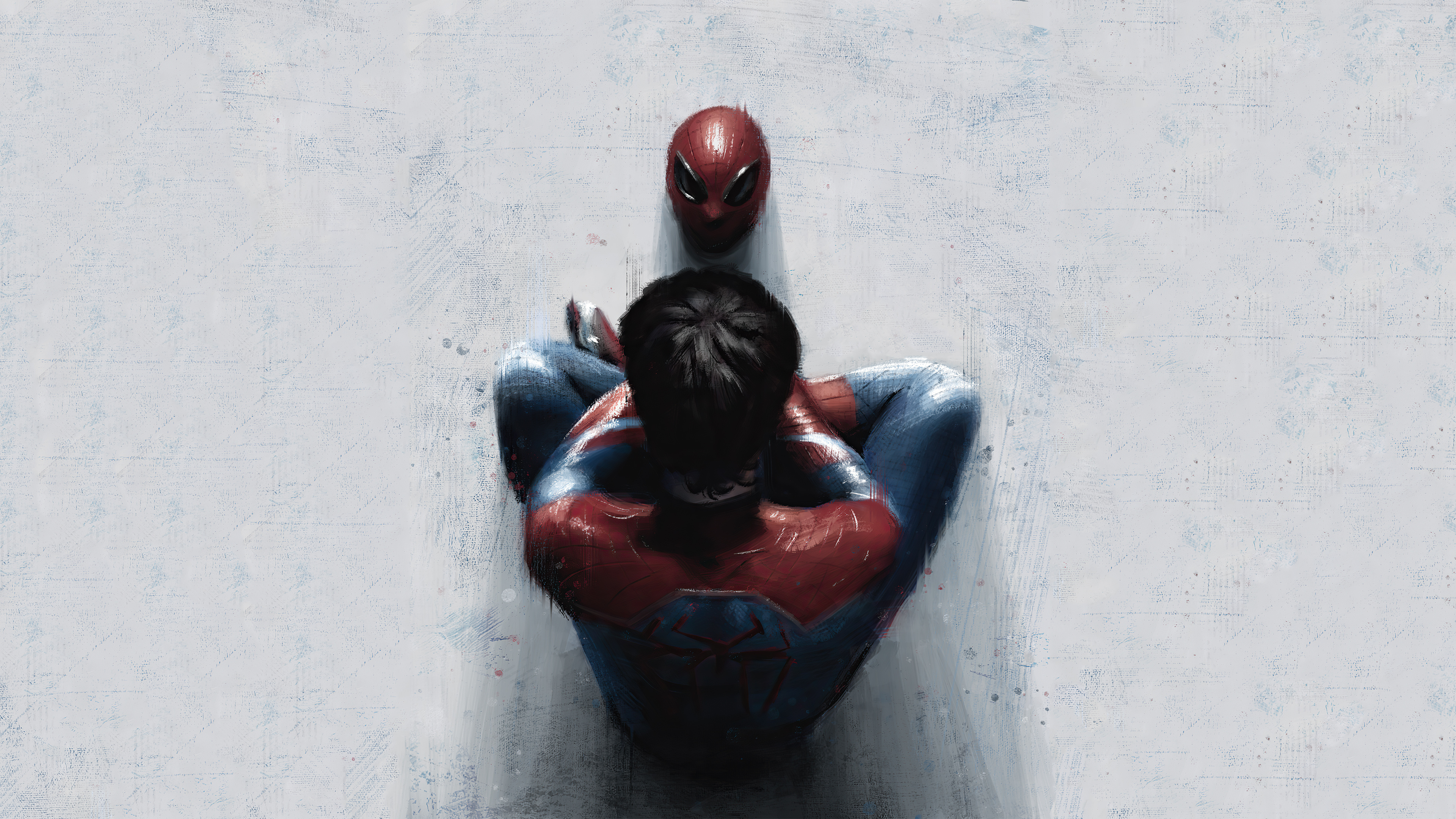Free download Peter Spider-Man Mask AI Art Digital Painting Marvel Comics Superhero 4K Wallpaper, Wallpaper(s) website provided.