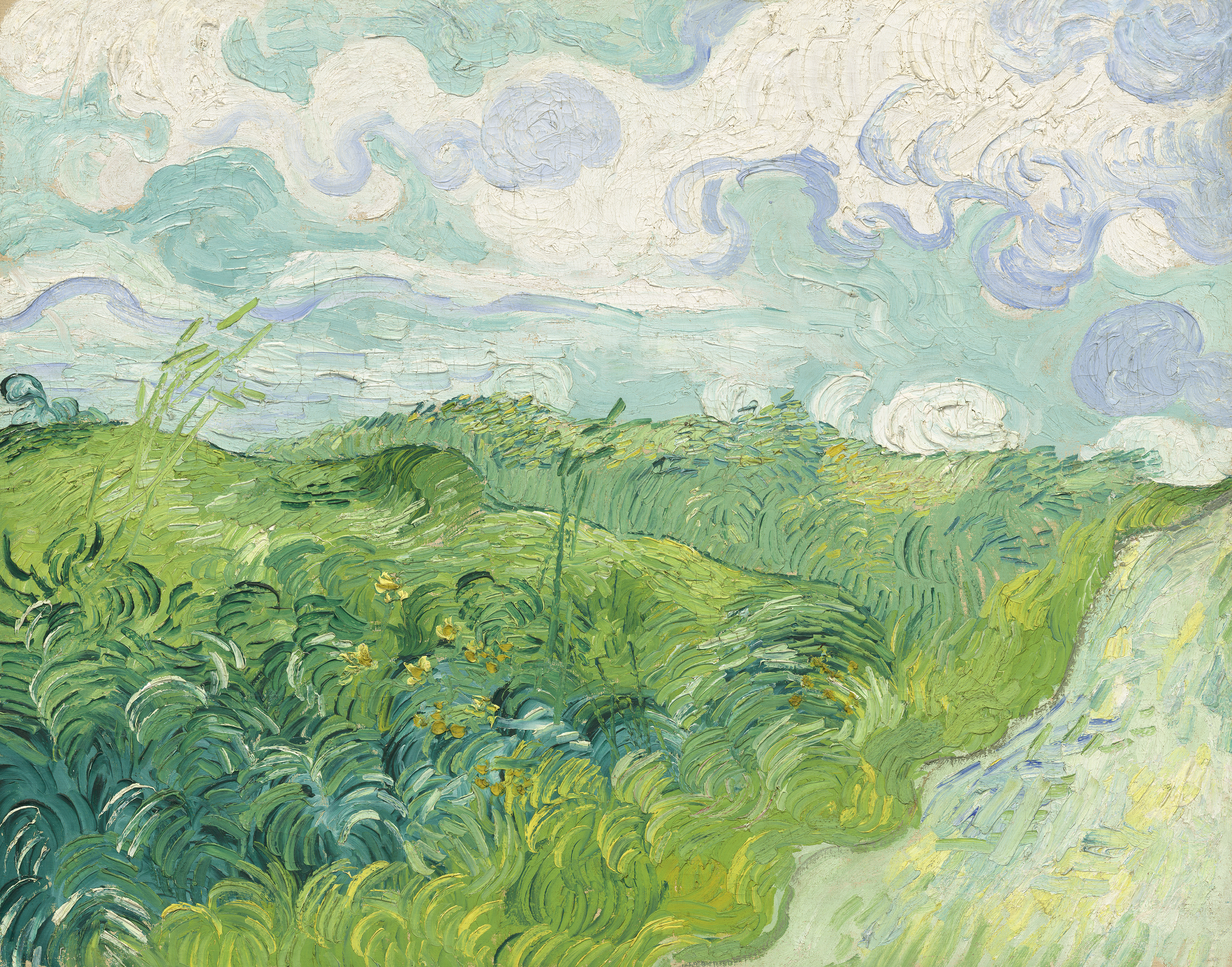 Free download Van Gogh Oil Painting Landscape Painting 4K Wallpaper, Wallpaper(s) website provided.