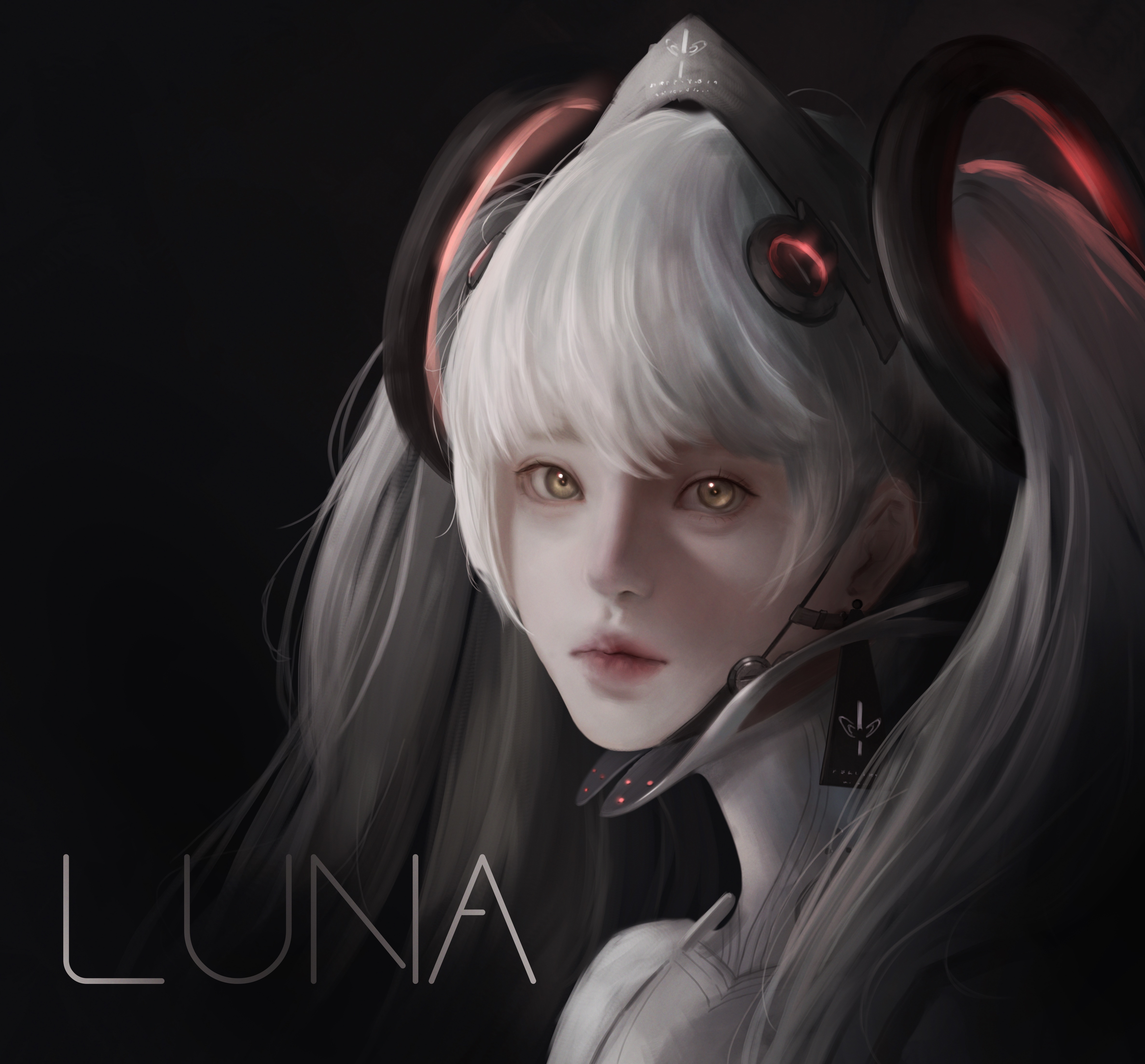 Free download Fantasy Girl Woman Park White Hair Illustration AI Art Sketch 4K Wallpaper, Wallpaper(s) website provided.