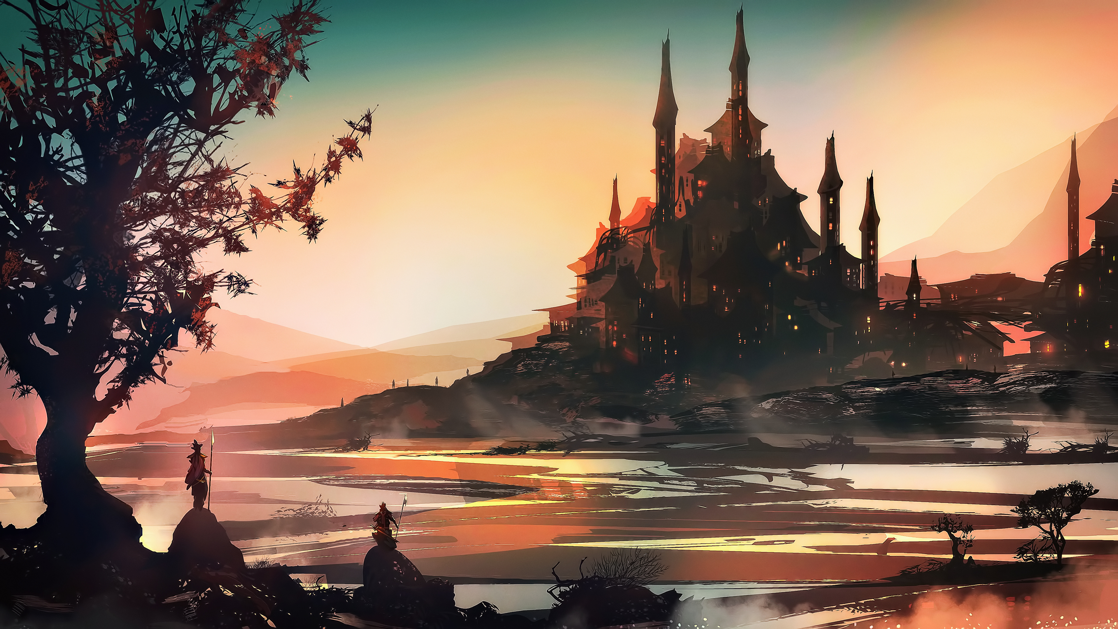 Free download Fantasy Art Landscape AI Art Concept Art Water Plant Nature 4K Wallpaper, Wallpaper(s) website provided.