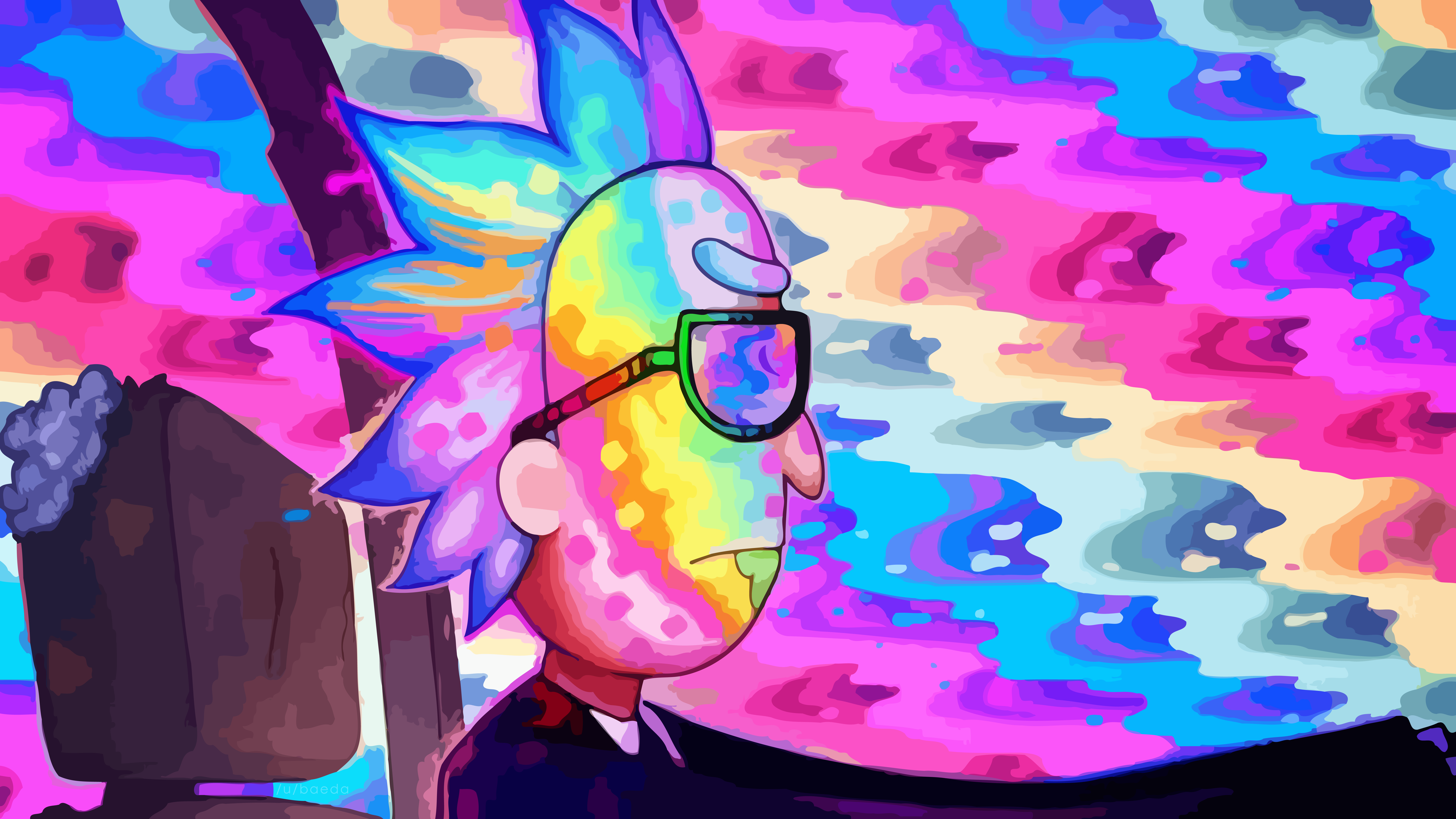 Free download Rick Morty Vector Graphics Car Rainbow Jewelry Cartoon TV Series 8K Wallpaper, Wallpaper(s) website provided.