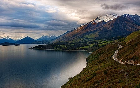 Free download Landscape New Zealand Nature Mountain Cloud Sea Water Snow Road 4K Wallpaper, Wallpaper & 7wallpaper