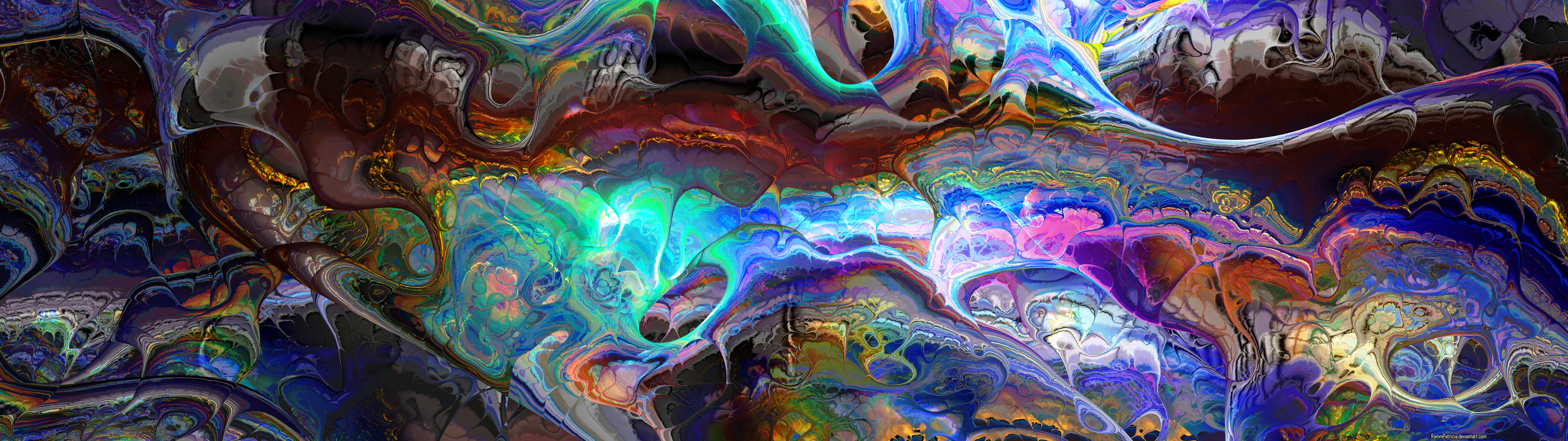 Free download Abstract Color Multi-monitor Dual-monitor Space Space Art Computer Wallpaper 8K Wallpaper, Wallpaper(s) website provided.