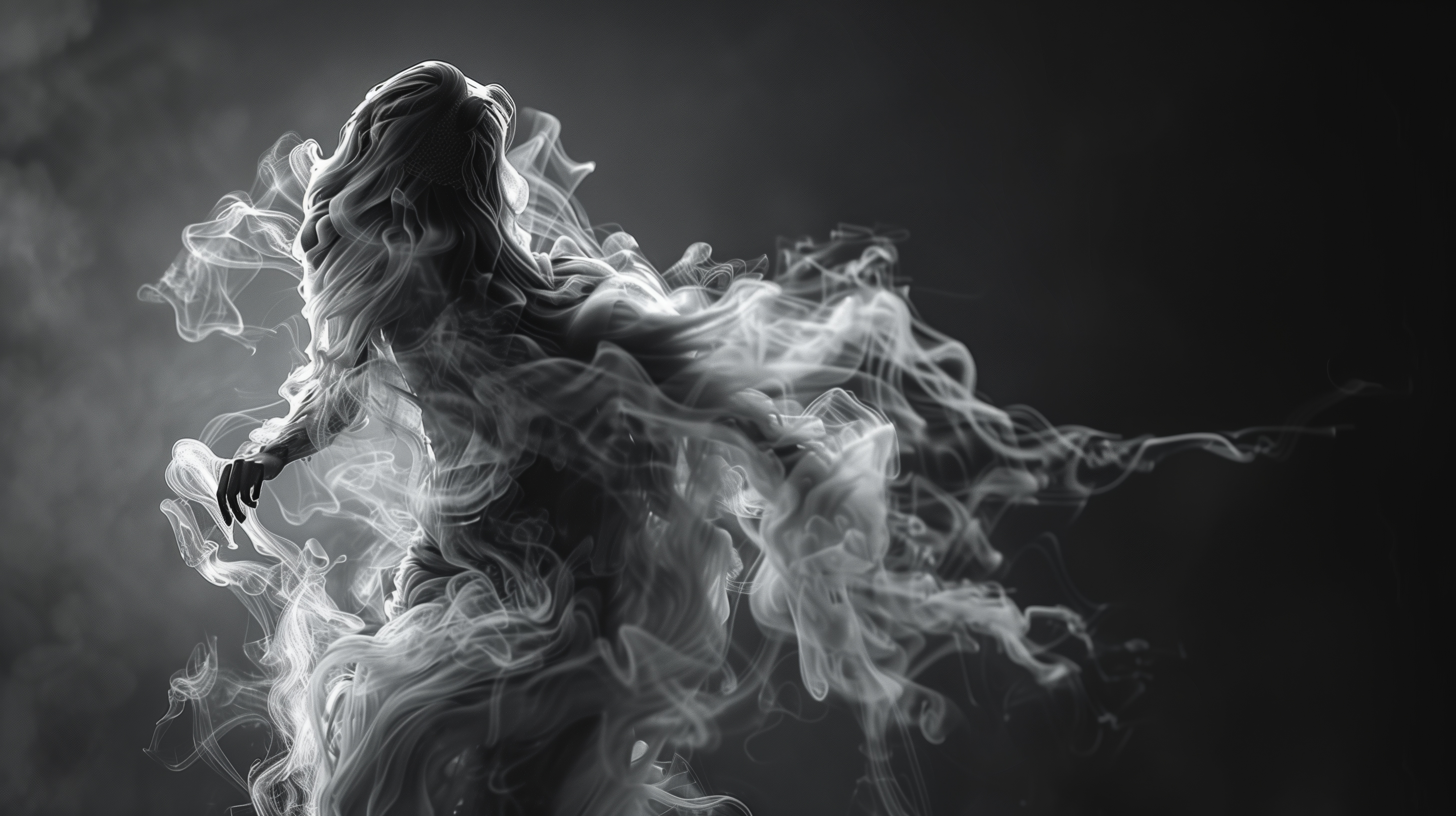 Free download Ghost Monochrome Smoke Illustration Computer Stickers 4K Stickers, Wallpaper(s) website provided.