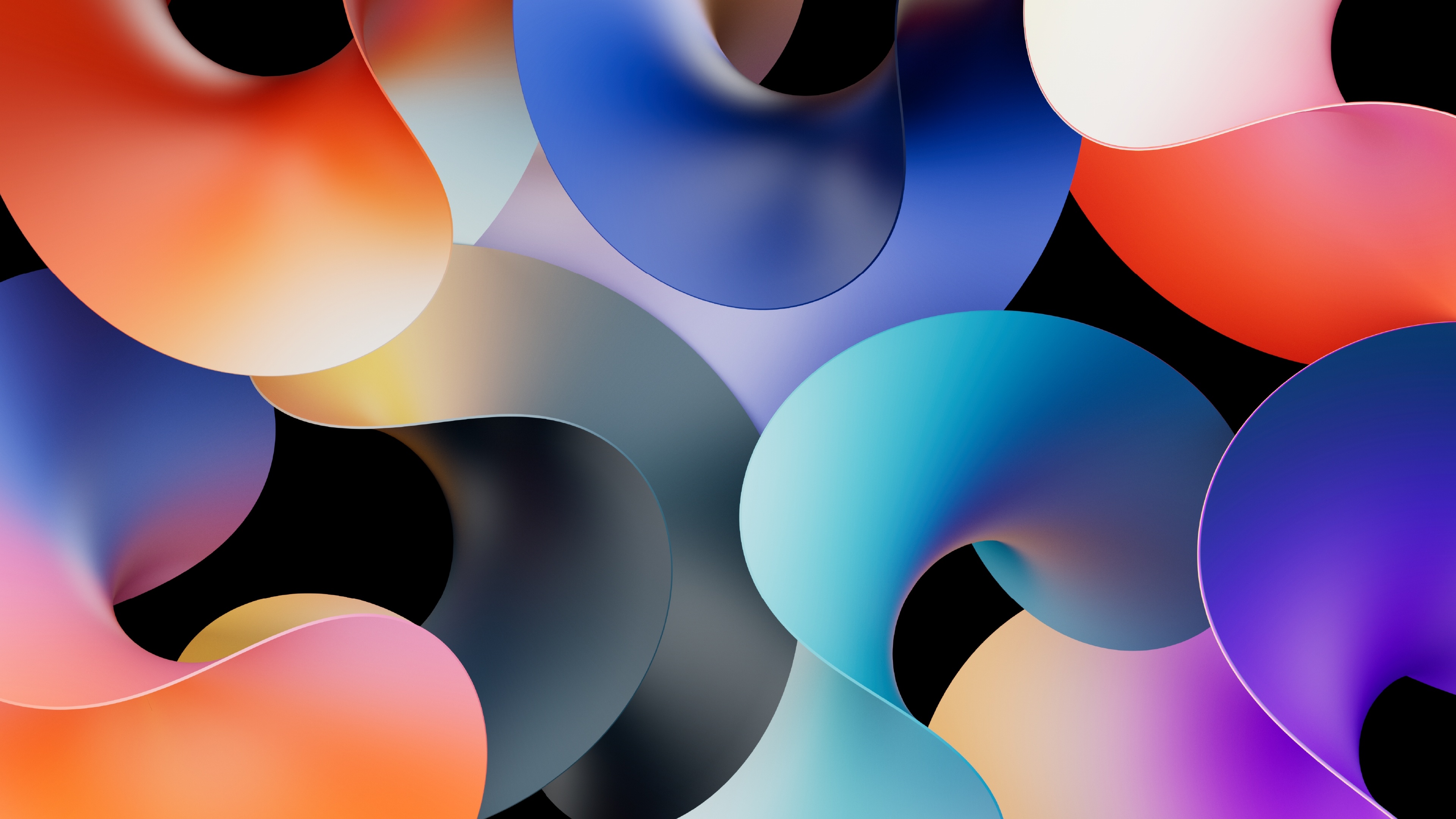 Free download Abstract smooth colorful wave dark background simple background minimalism computer wallpaper 4K wallpaper, Wallpaper(s) website provided.