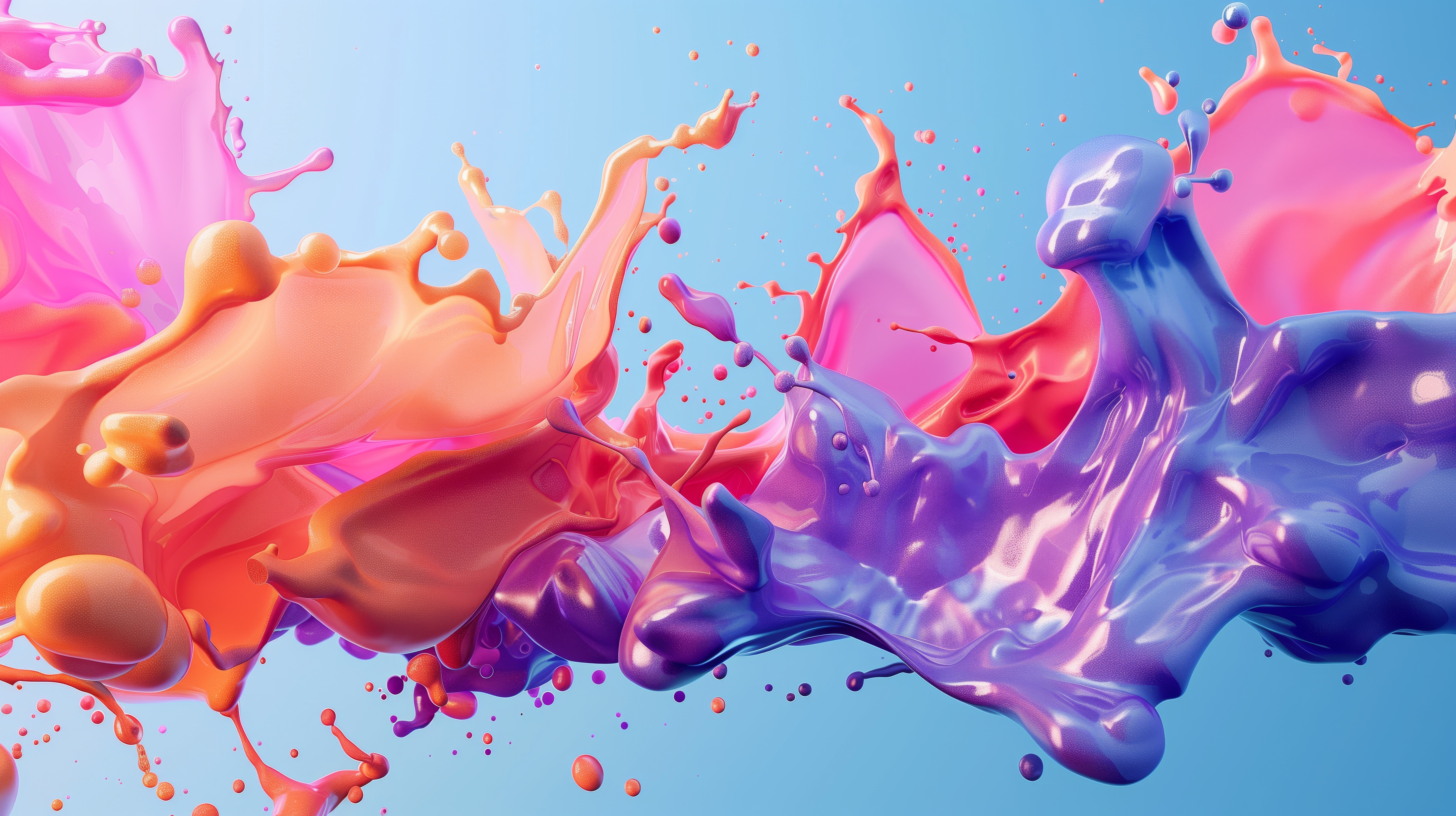 Free download Paint splash orange blue liquid computer wallpaper 4K wallpaper, Wallpaper(s) website provided.