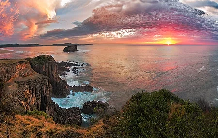 Free download Landscape nature ocean sky cloud coast wave cliff 4K wallpaper, Wallpaper & 7wallpaper