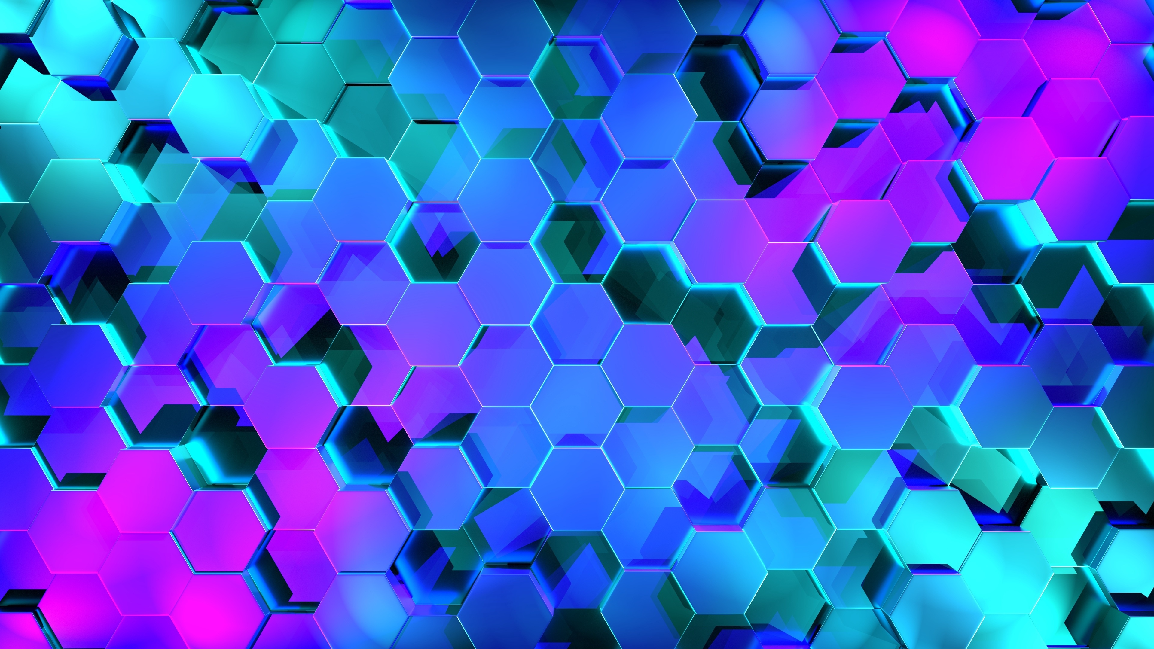 Free download Abstract AI Art Geometry Neon Blue Computer Wallpaper 4K Wallpaper, Wallpaper(s) website provided.