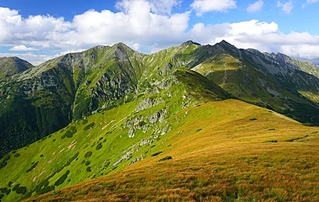 Free download Nature Landscape Mountain Grass Rock Sky Clouds Sunshine Fields 4K Wallpaper, Wallpaper & 7wallpaper