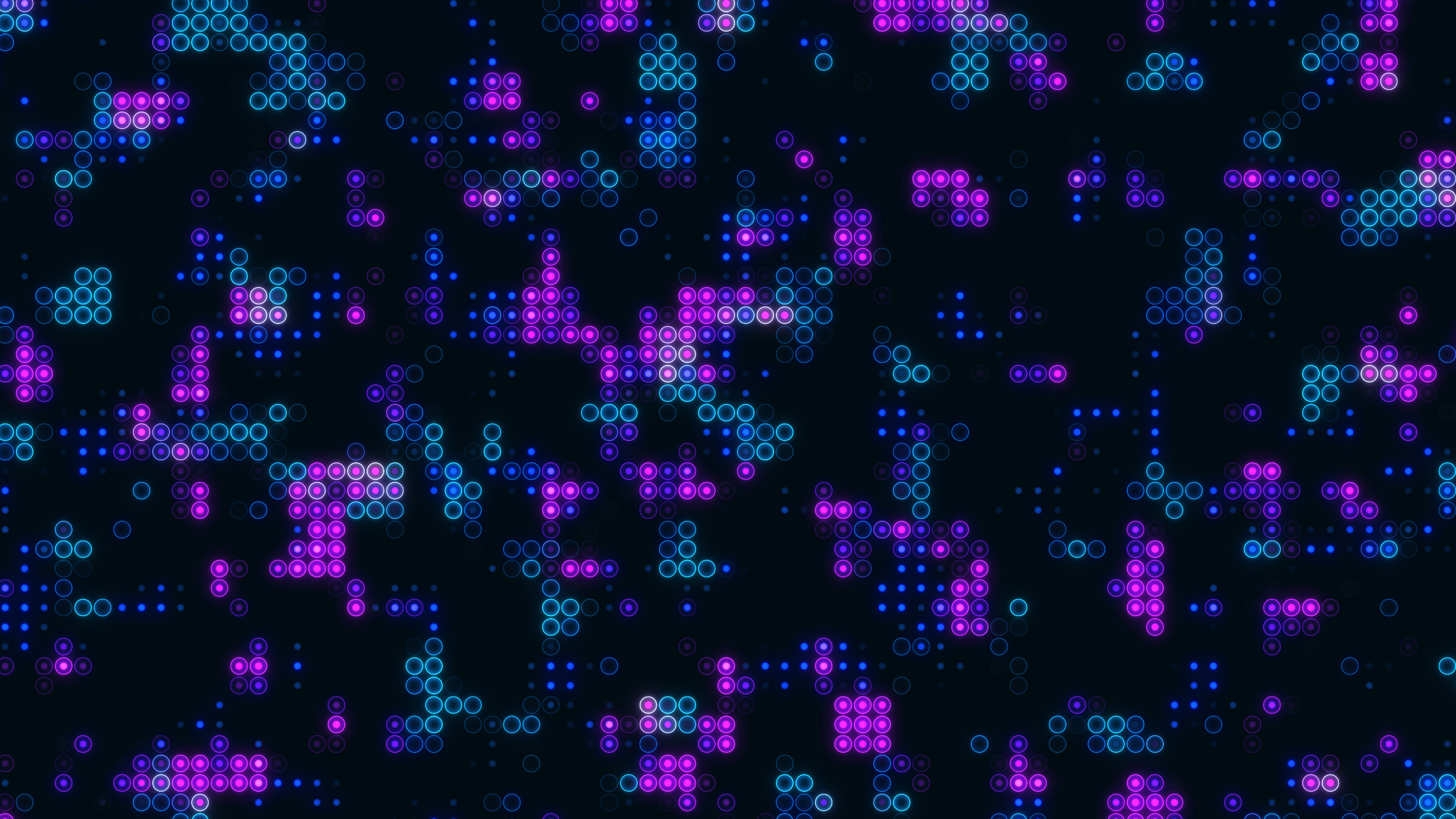 Free download Abstract minimalism neon dark background round lights simple background computer wallpaper 4K wallpaper, Wallpaper(s) website provided.