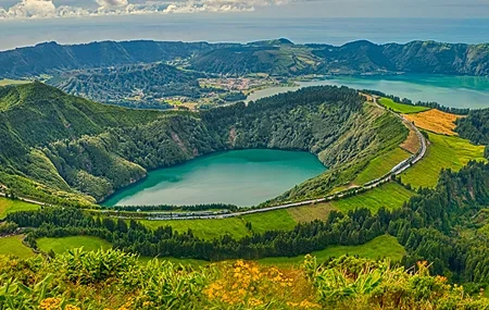 Free download Nature Landscape Trees Lake Water Sea Coast Clouds Grass Mountain View Vista Computer Wallpaper 4K Wallpaper, Wallpaper & 7wallpaper