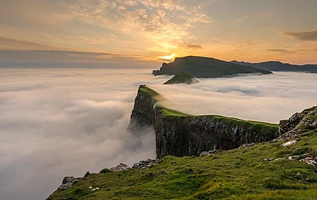 Free download Nature Landscape Grass Sun Cloud Mountain Range Sunrise Rock Mountain View 4K Wallpaper, Wallpaper & 7wallpaper