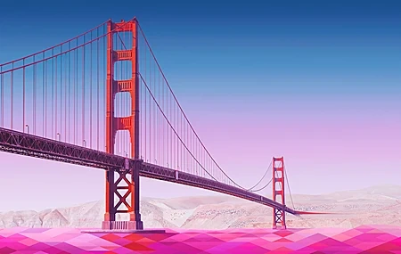 Free download Minimalism Bridge Clear Sky Golden Gate Bridge Sea Suspension Bridge 4K Wallpaper, Wallpaper & 7wallpaper