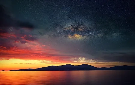 Free download Landscape Sand Night Sky Sunset 4K Wallpaper, Wallpaper & 7wallpaper