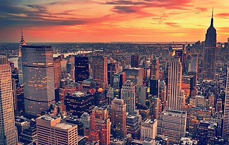 Free download Cityscape Sky Dusk Sunset 4K Wallpaper, Wallpaper & 7wallpaper