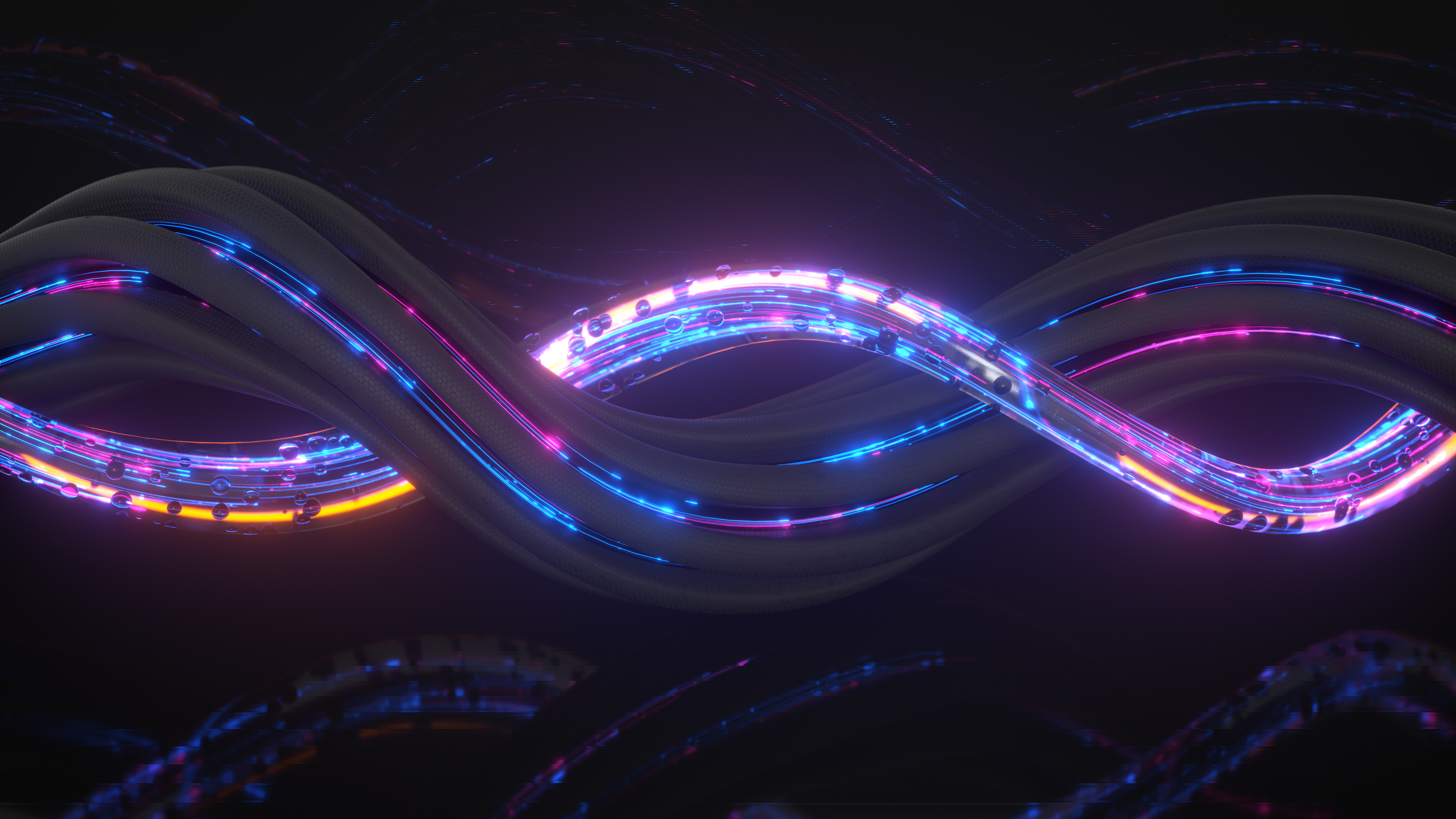 Free download Glowing light neon color abstract spiral computer wallpaper 4K wallpaper, Wallpaper(s) website provided.
