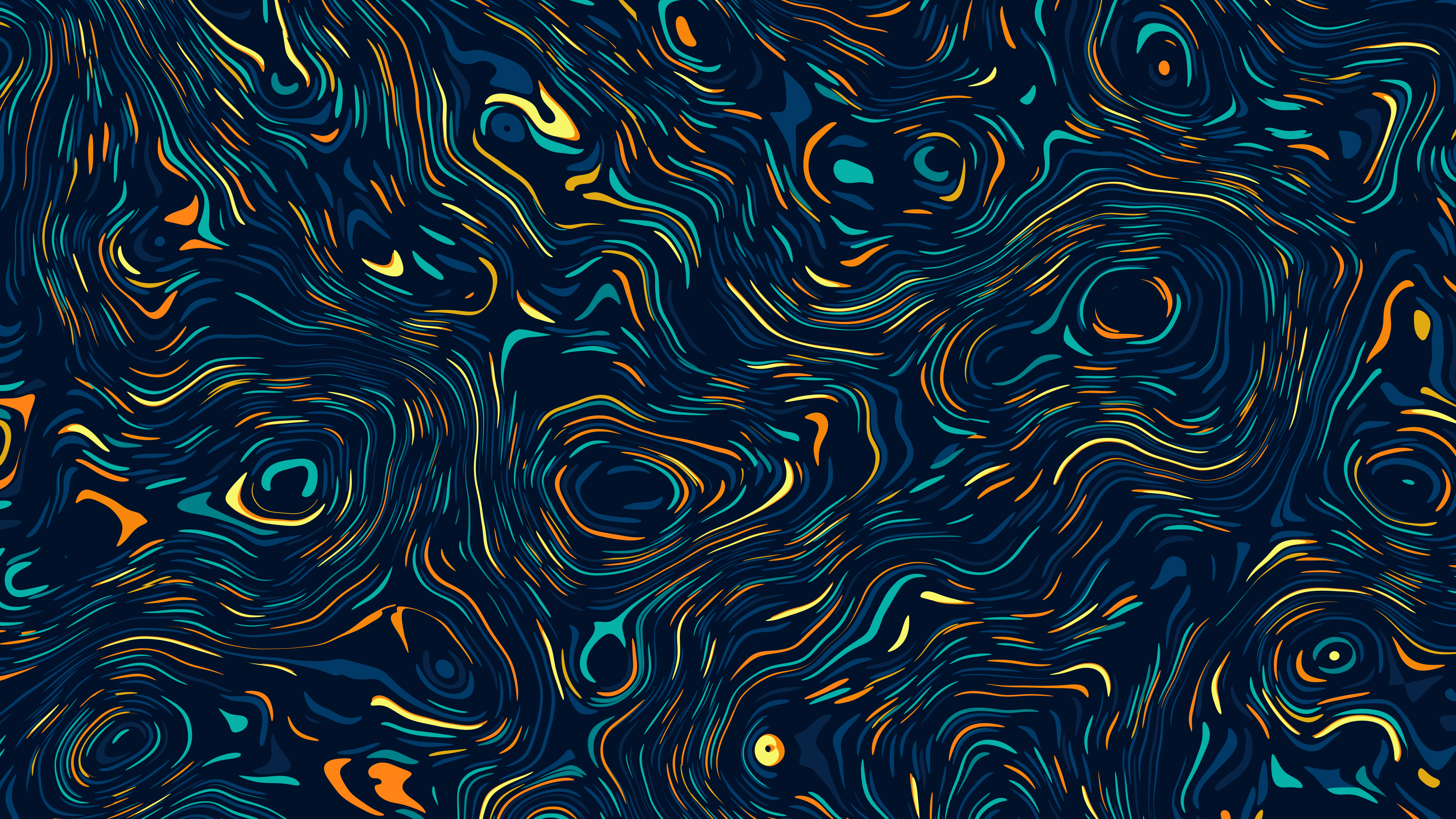Free download Abstract Yellow Cyan Orange Swirl AI Art Illustration Blue Computer Wallpaper 4K Wallpaper, Wallpaper(s) website provided.