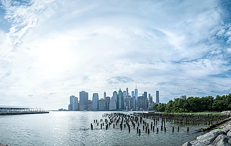 Free download sky park summer skyline city skyscraper water city building trees rock sunshine computer wallpaper 4K wallpaper, Wallpaper & 7wallpaper