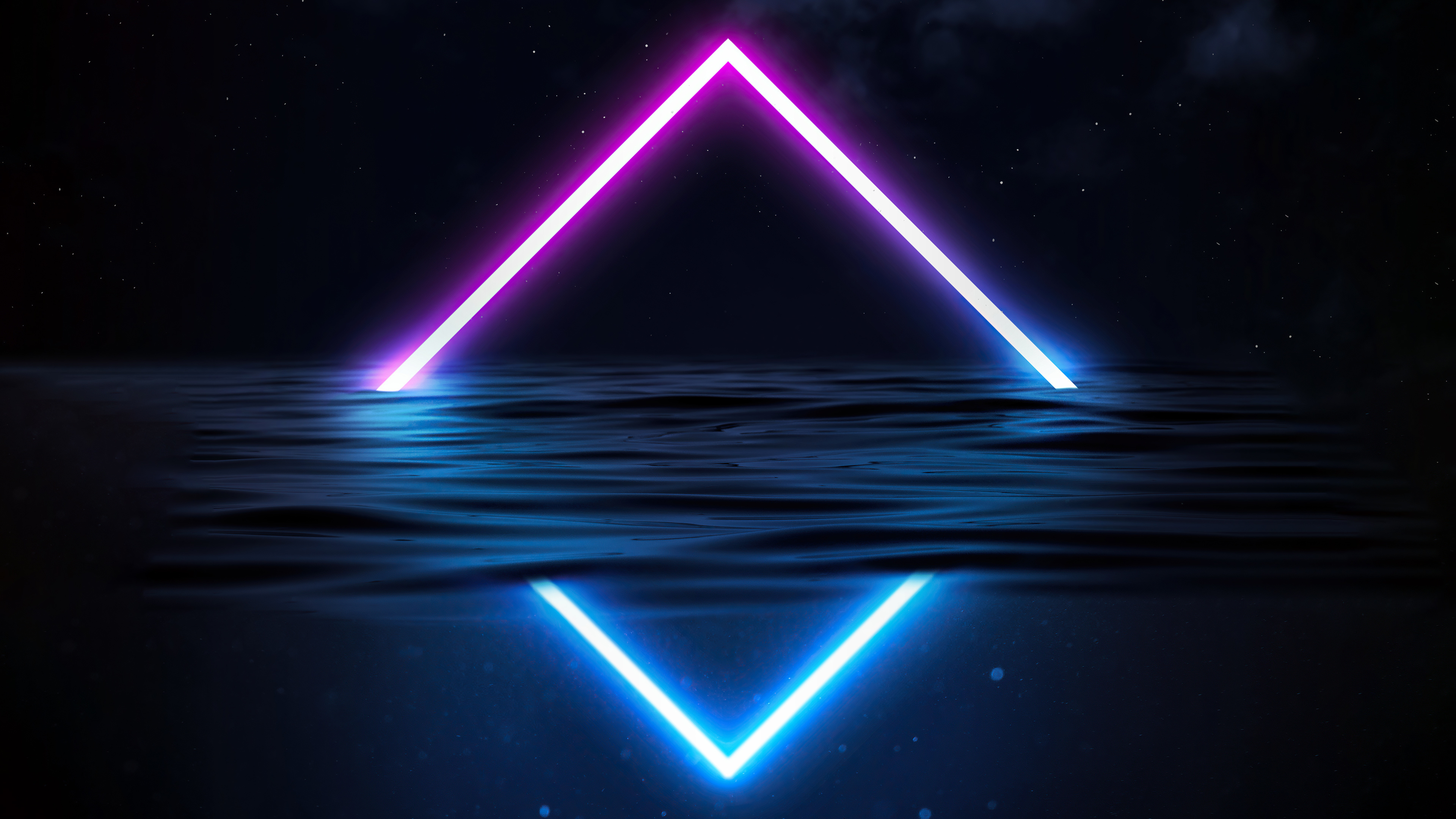 Free download Water Light AI Art Wave Blue Stars Abstract Computer Wallpaper 4K Wallpaper, Wallpaper(s) website provided.