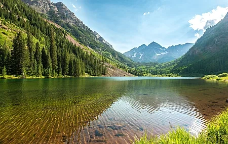 Free download Maroon bells landscape nature mountains lake outdoor 4K wallpaper, Wallpaper & 7wallpaper