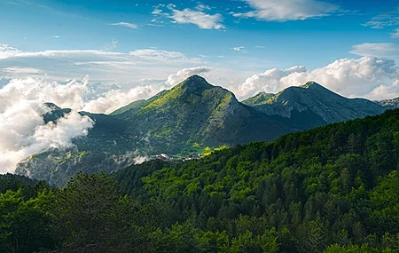 Free download Nature Landscape Trees Clouds Sky Village Houses Mountains Forest Montenegro Space Computer Wallpaper 4K Wallpaper, Wallpaper & 7wallpaper