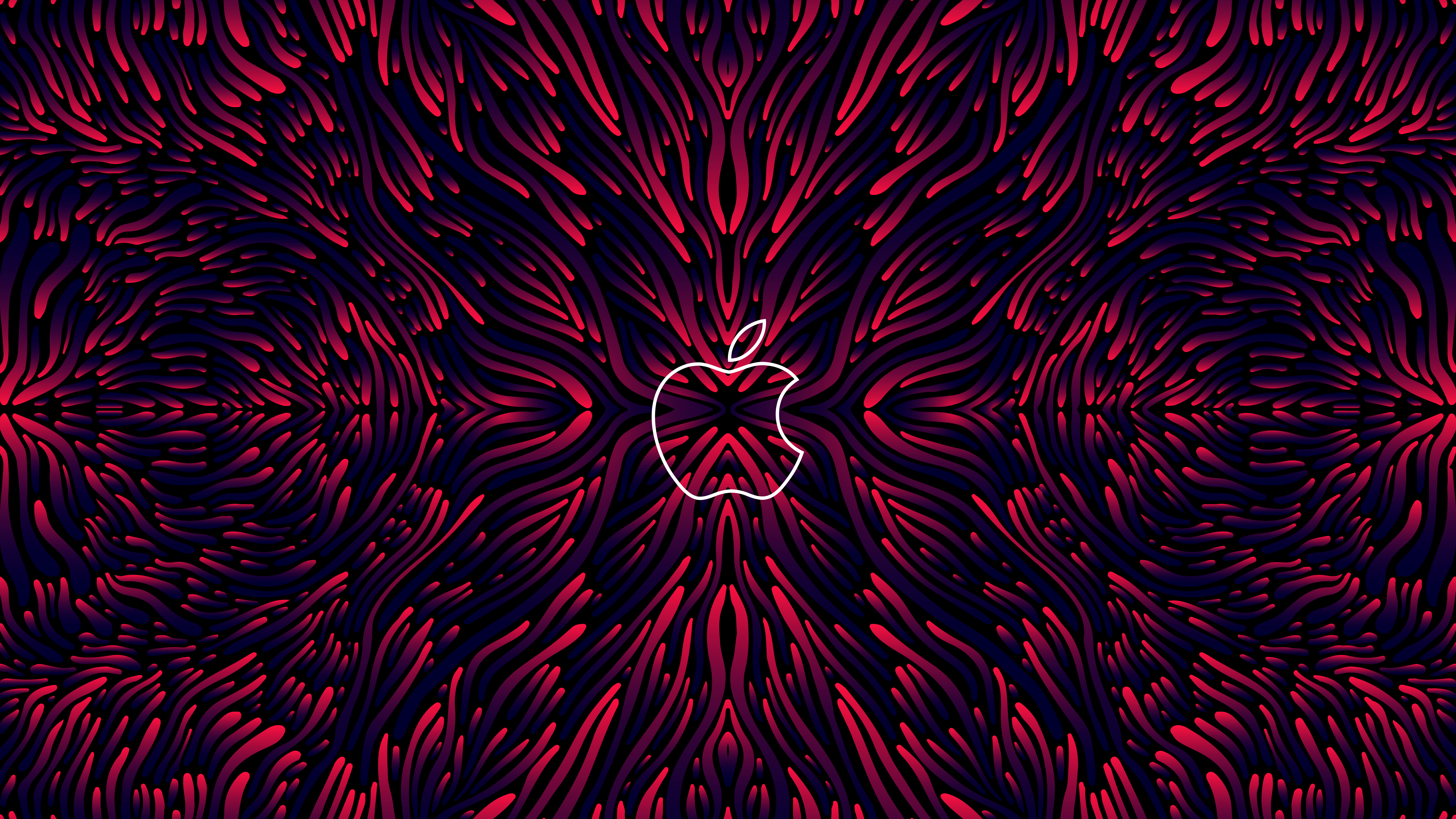 Free download Apple Abstract AI Art Edition Symmetry Red Logo Computer Wallpaper 8K Wallpaper, Wallpaper(s) website provided.