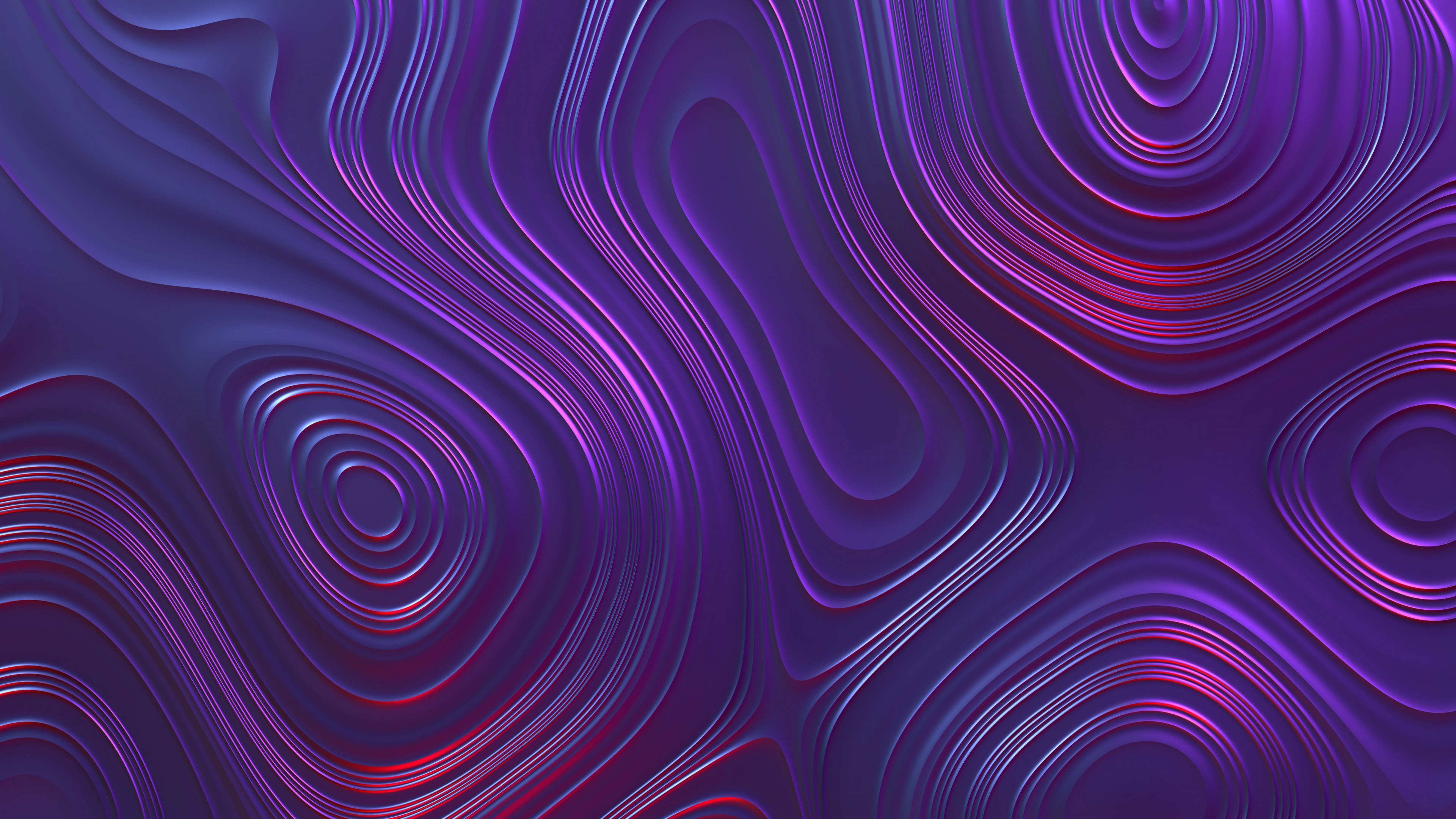 Free download Abstract Wavy Lines Swirl Shapes AI Art Purple Solid Color Computer Wallpaper 4K Wallpaper, Wallpaper(s) website provided.