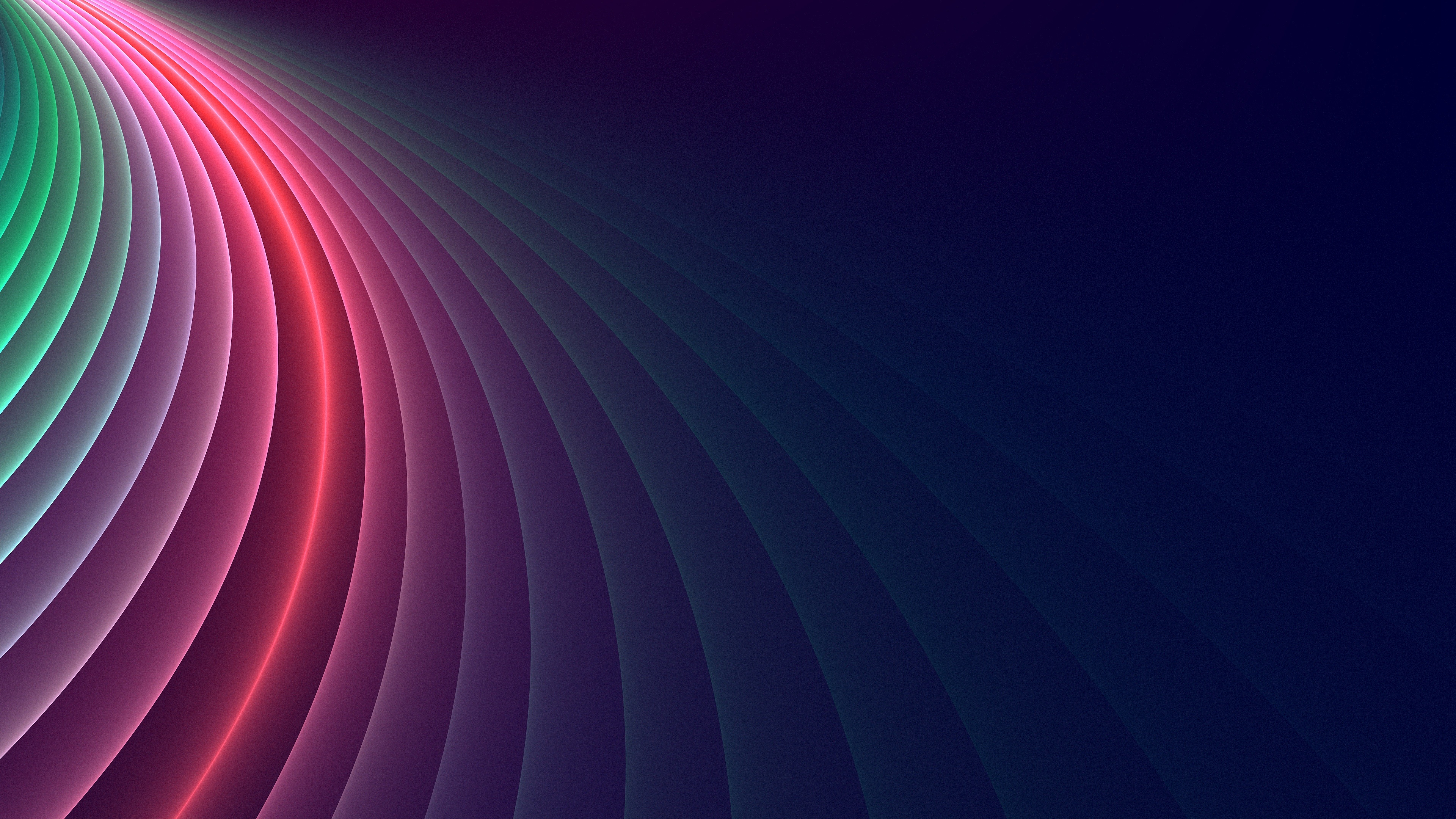 Free download Abstract Colorful Curved Glowing AI Art Simple Background Computer Wallpaper 4K Wallpaper, Wallpaper(s) website provided.