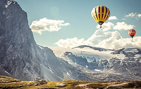 Free download Landscape nature hot air balloon mountain snow cloud sky vehicle rock computer wallpaper 4K wallpaper, Wallpaper & 7wallpaper