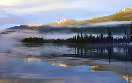 Free download Mountains fog forest water reflection nature computer wallpaper 4K wallpaper, Wallpaper & 7wallpaper