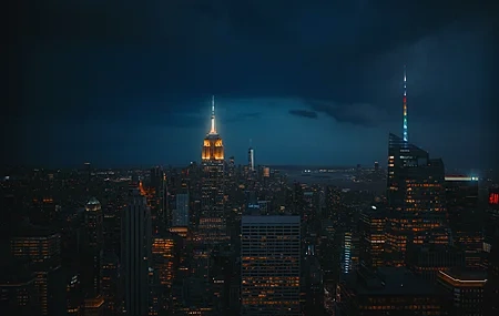 Free download City Building Skyscraper Lights Night City Lights Landscape Computer Wallpaper 4K Wallpaper, Wallpaper & 7wallpaper