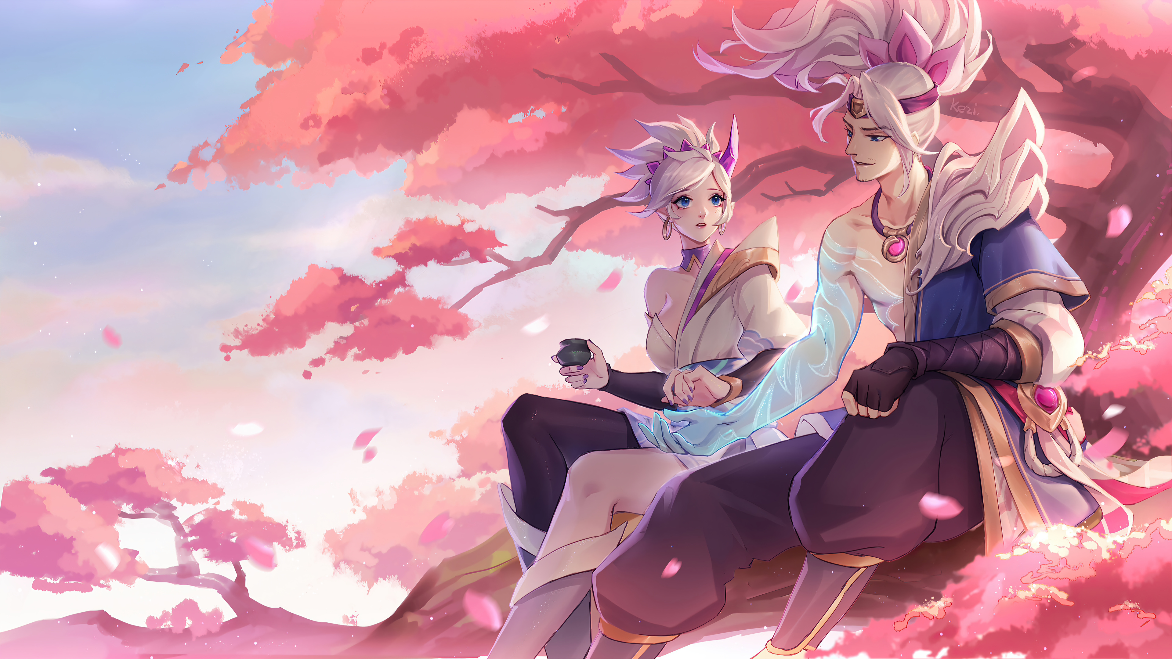 Free download Liwen League of Legends Yasuo Spirit Flower Game 4K Wallpaper, Wallpaper(s) website provided.
