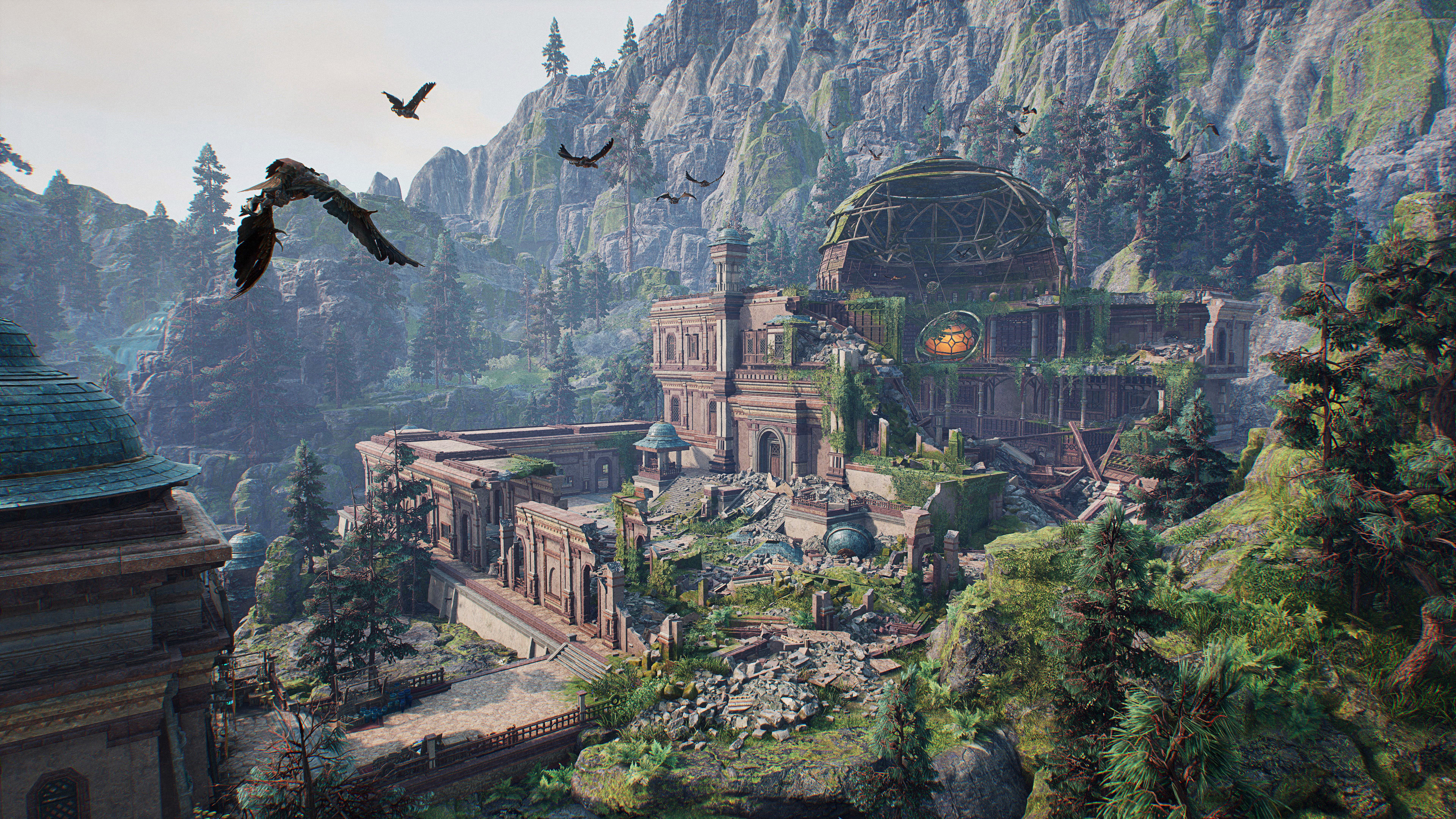 Free download Wanderer Studio Headquarters Ruins Game CG 4K Wallpaper, Wallpaper(s) website provided.