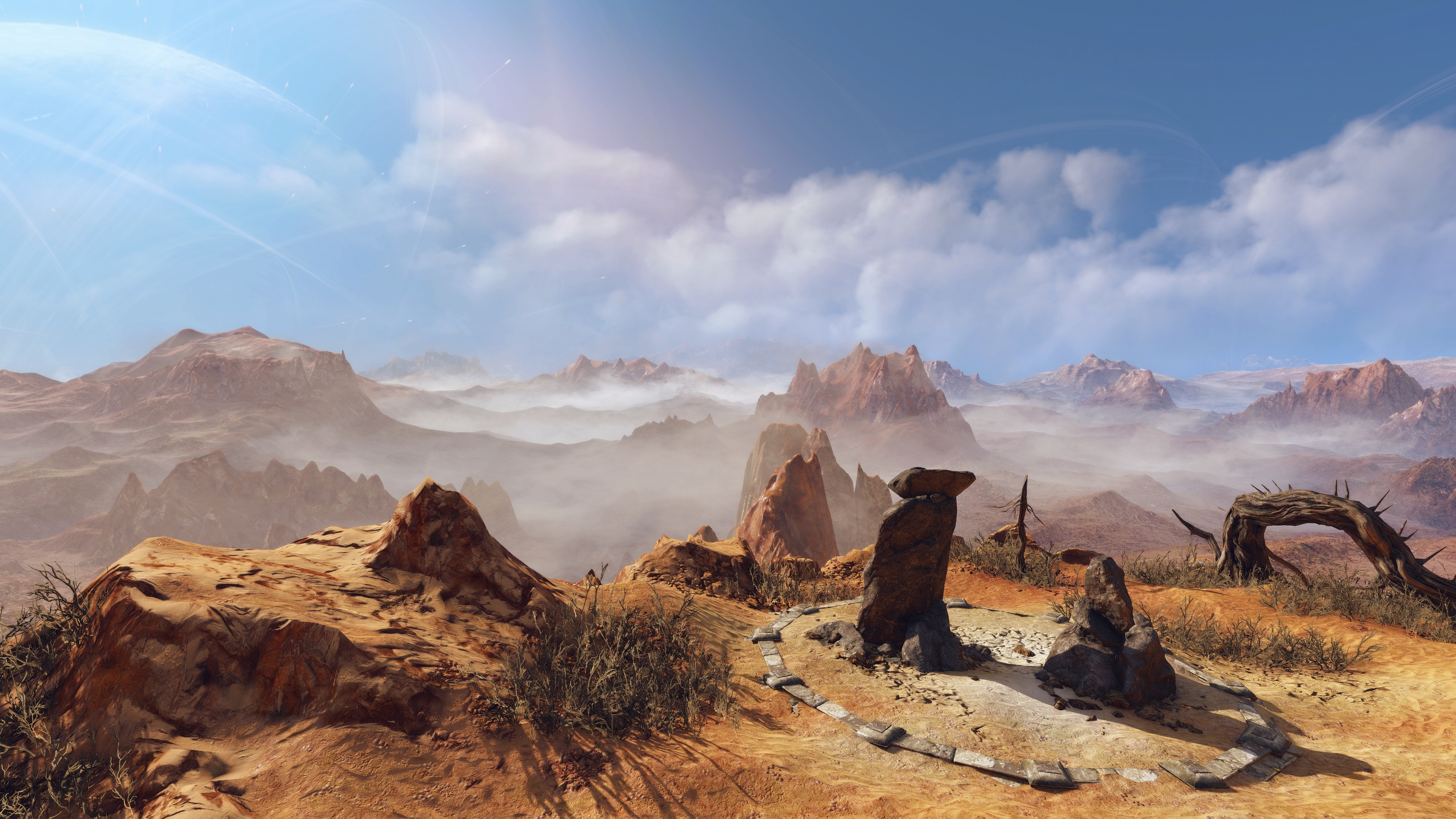 Free download PC Games Landscape Wizard Wild Hunting Video Games Art Screenshots Sunshine Clouds CG Sky 4K Wallpaper, Wallpaper(s) website provided.