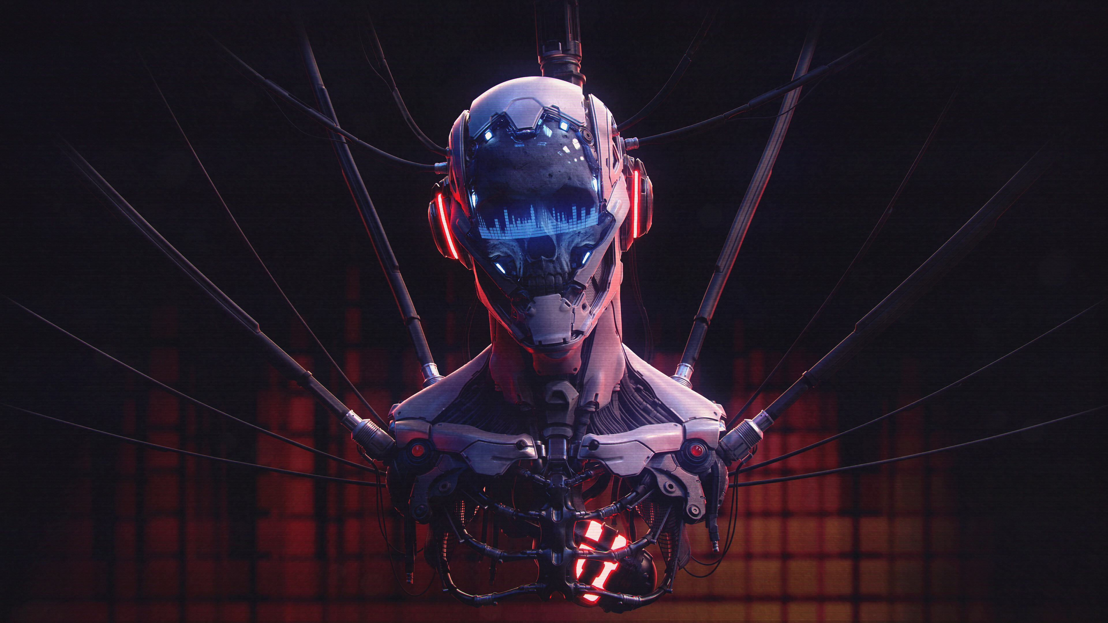 Free download AI Art Skeleton Music Cyberpunk 4K Wallpaper, Wallpaper(s) website provided.