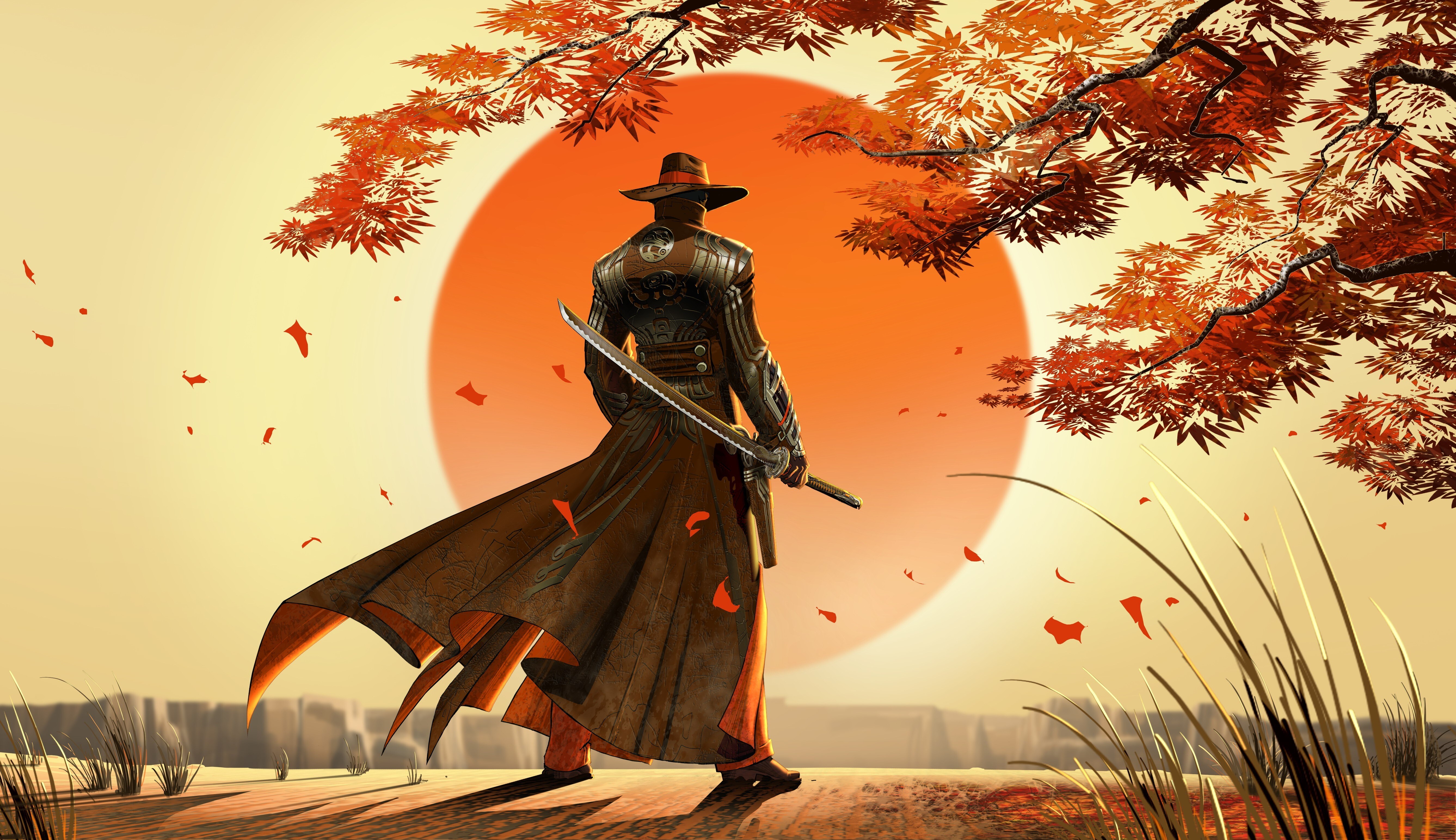 Free download Cowboy Warrior Fantasy Art Electronic Games 4K Wallpaper, Wallpaper(s) website provided.